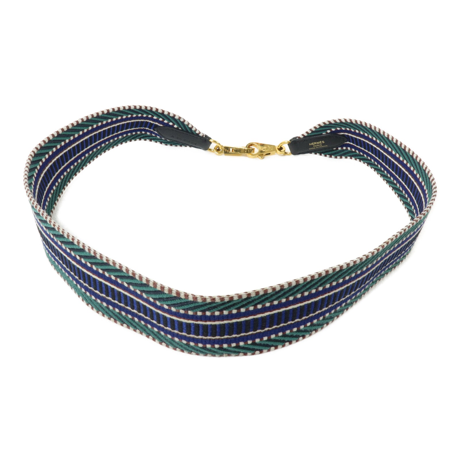HERMES 帆布/Swift皮革50mm Sangle Cavale Shoulder Strap肩帶