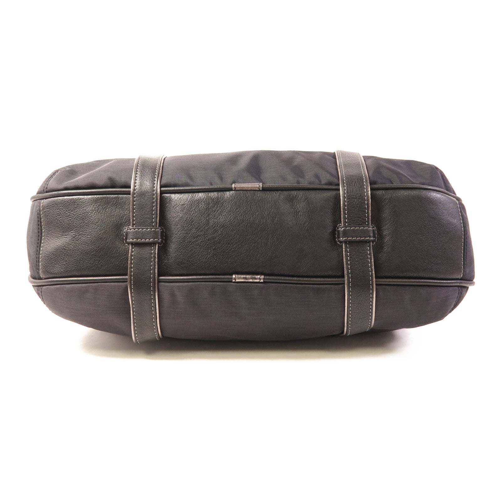 LOEWE 尼龍/牛皮皮革Shoulder Bag銀扣肩背袋