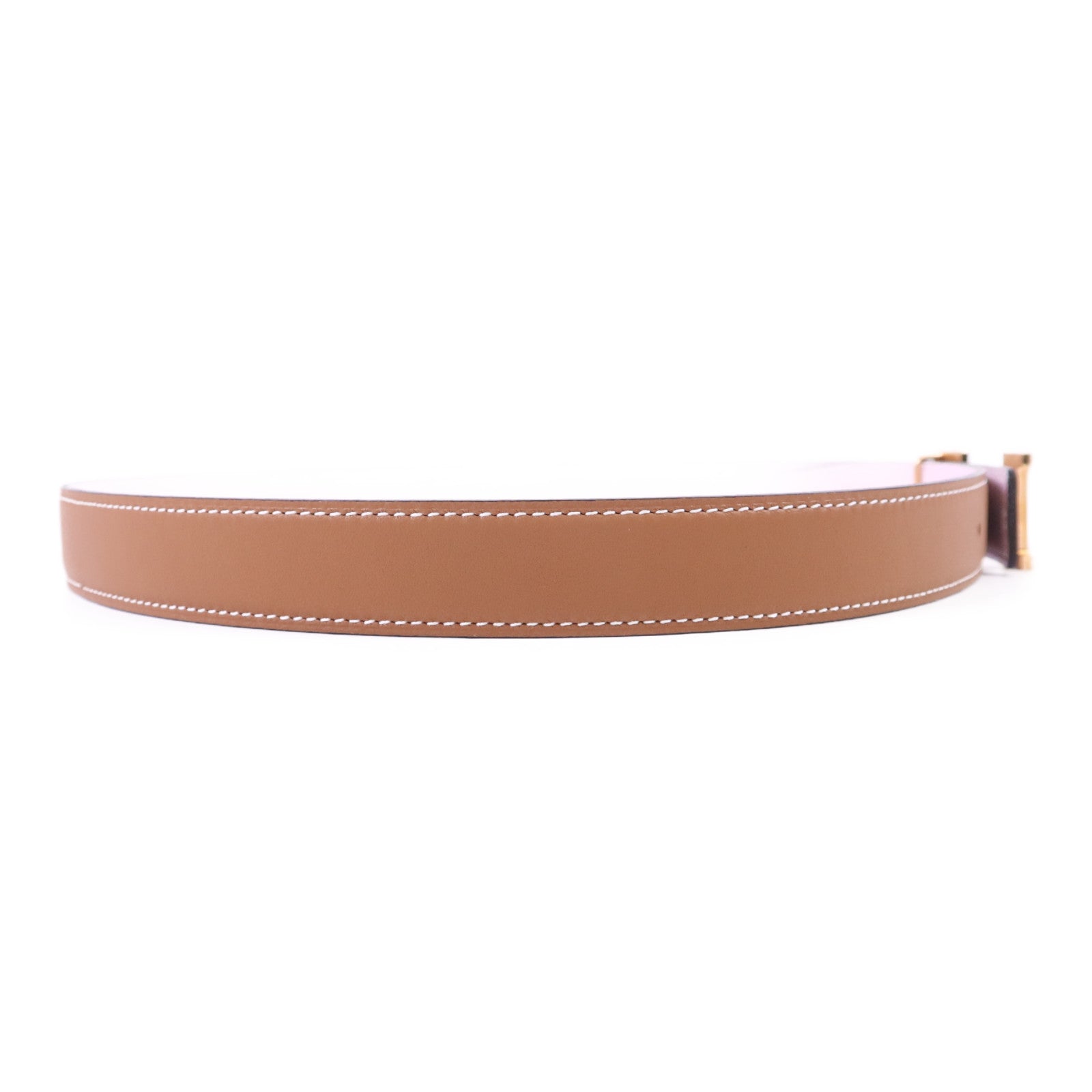 HERMES Swift/Epsom皮革H Belt 75cm皮帶Gold/Mauve Sylvestre