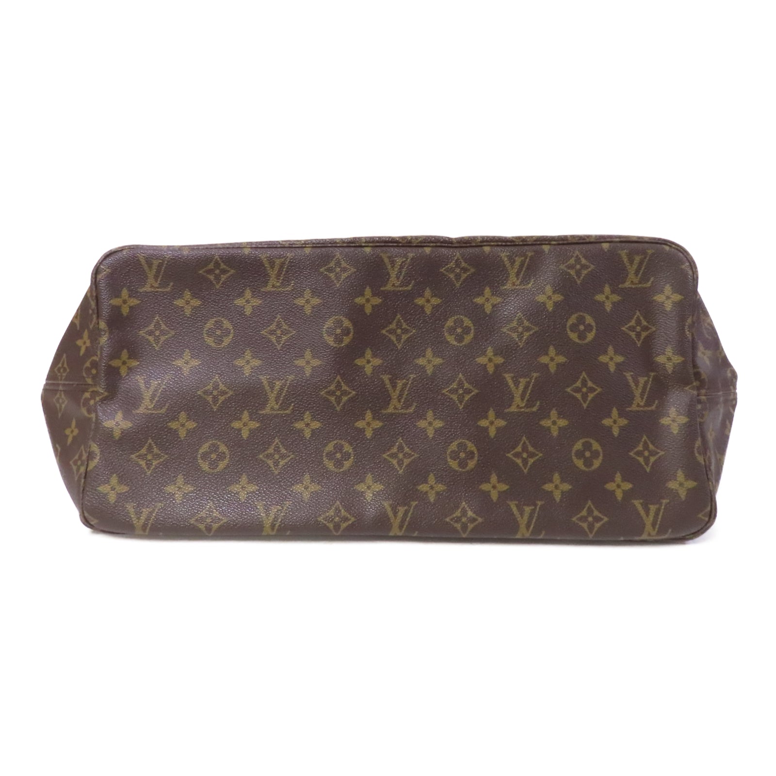 LOUIS VUITTON Monogram Neverfull GM金扣手挽袋啡色