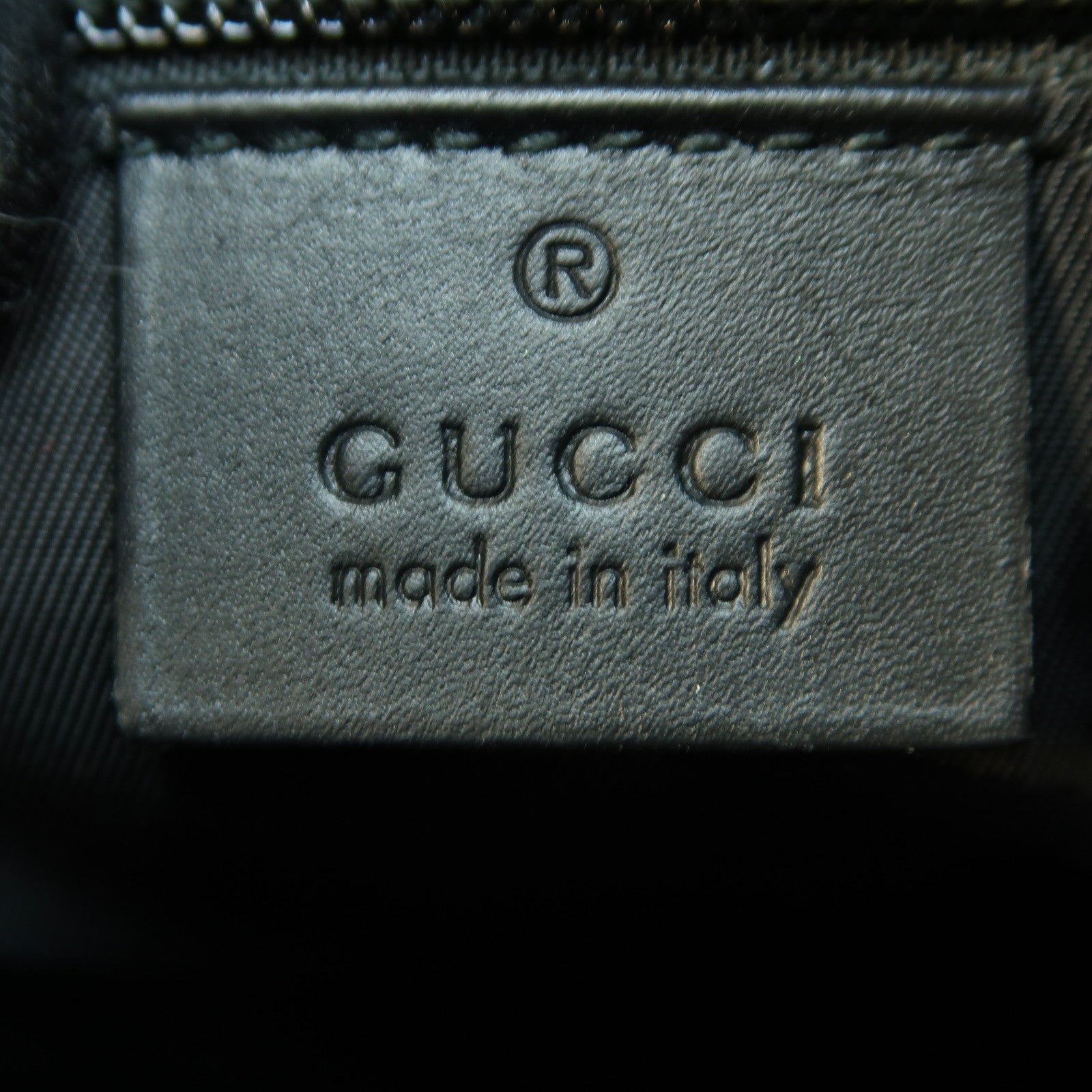 GUCCI 帆布Shoulder Crossbody Bag銀扣肩背袋黑色