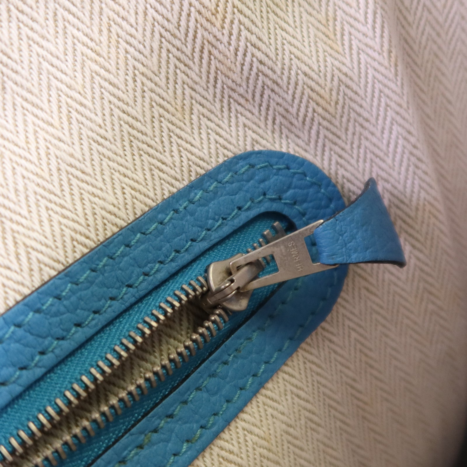 HERMES Negonda皮革GardenParty PM銀扣手挽袋