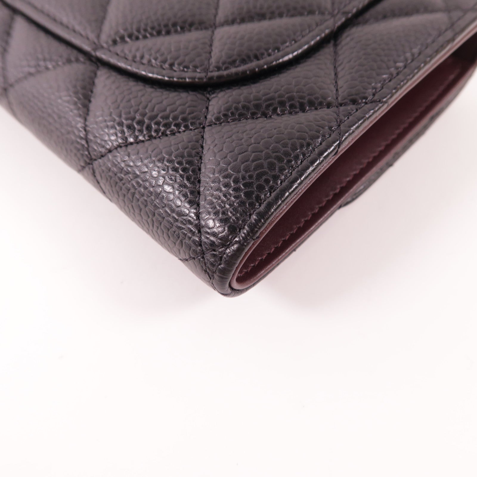 CHANEL 牛皮皮革Long Wallet銀扣長錢包