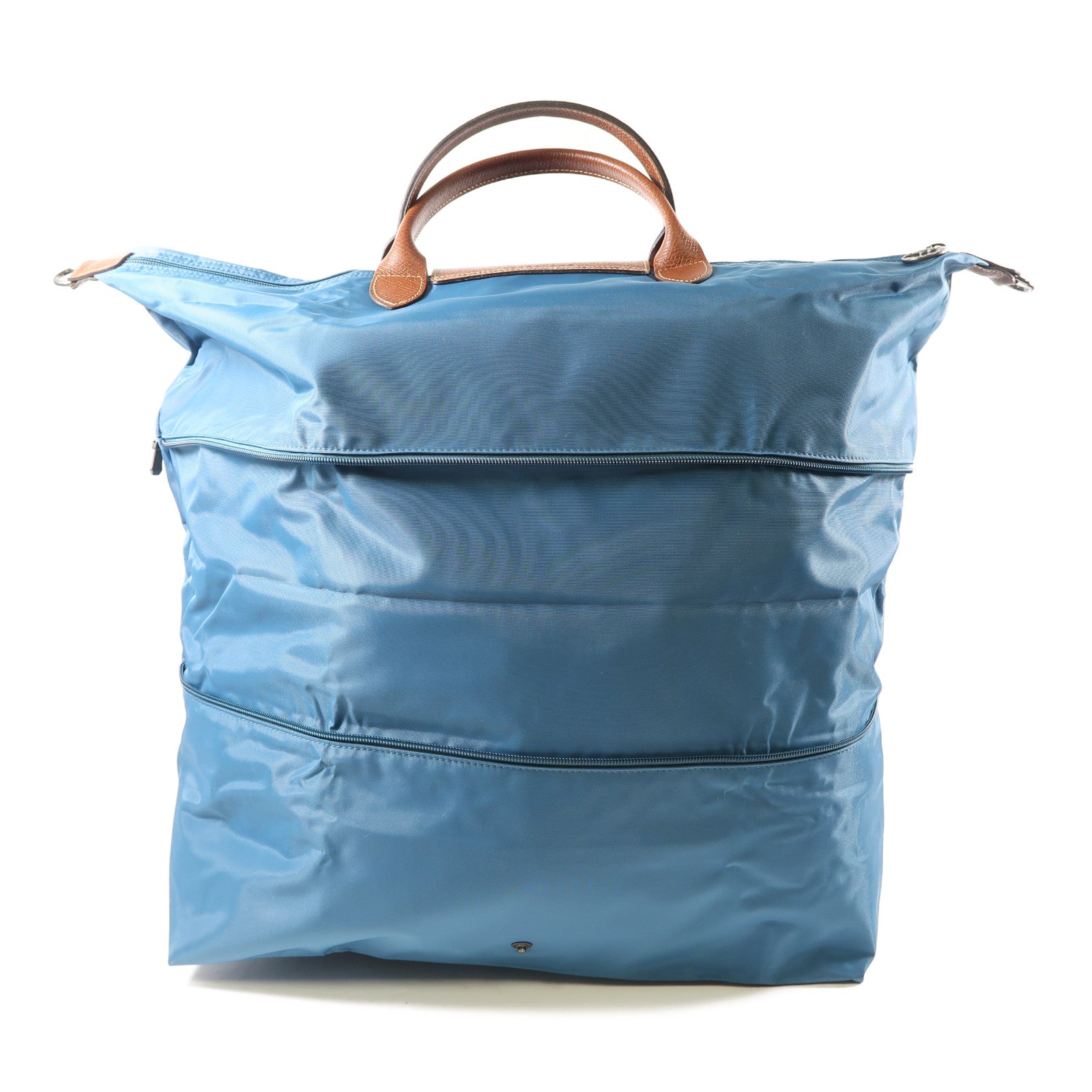 Longchamp 尼龍2 Way Bag銀扣手挽肩背兩用袋藍色