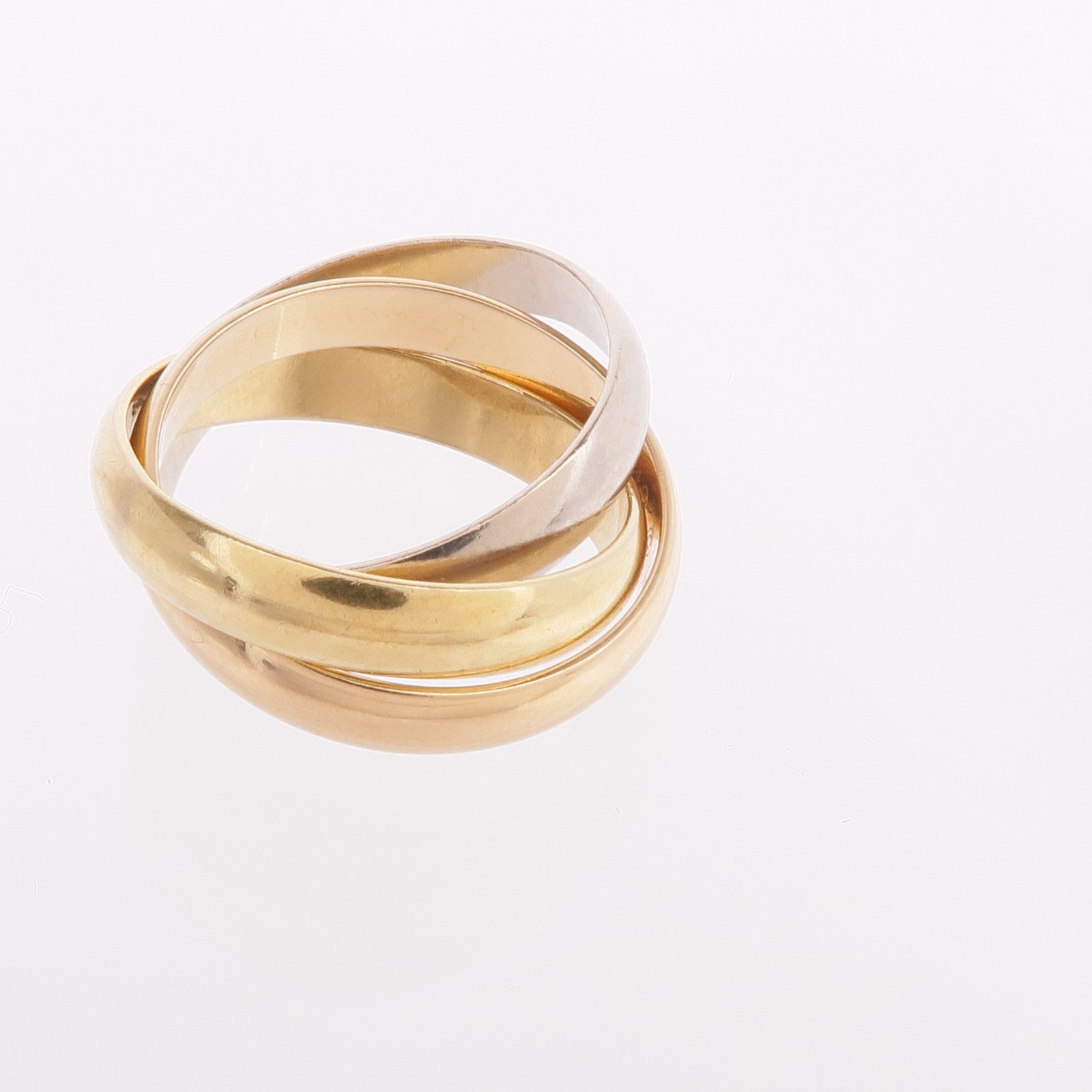 CARTIER 18K黃金/白金/玫瑰金Trinity Ring戒指Cartier#49/US#4.75