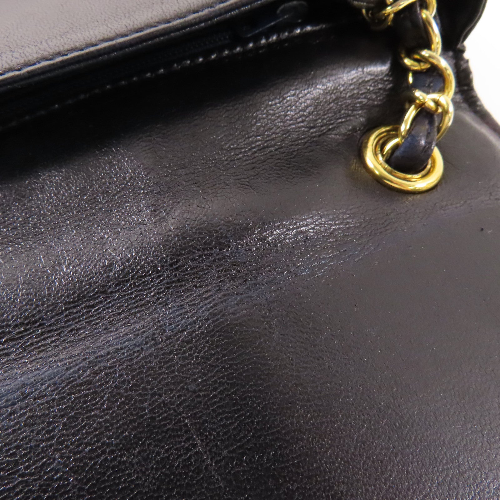 CHANEL 【激減優惠】羊皮皮革Vintage Chain Shoulder金扣鏈帶肩背袋