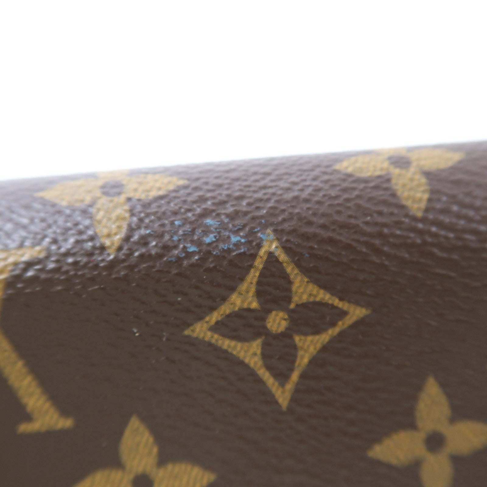 LOUIS VUITTON Monogram Portefeuille Flore金扣鏈帶肩背袋棕色/紅色