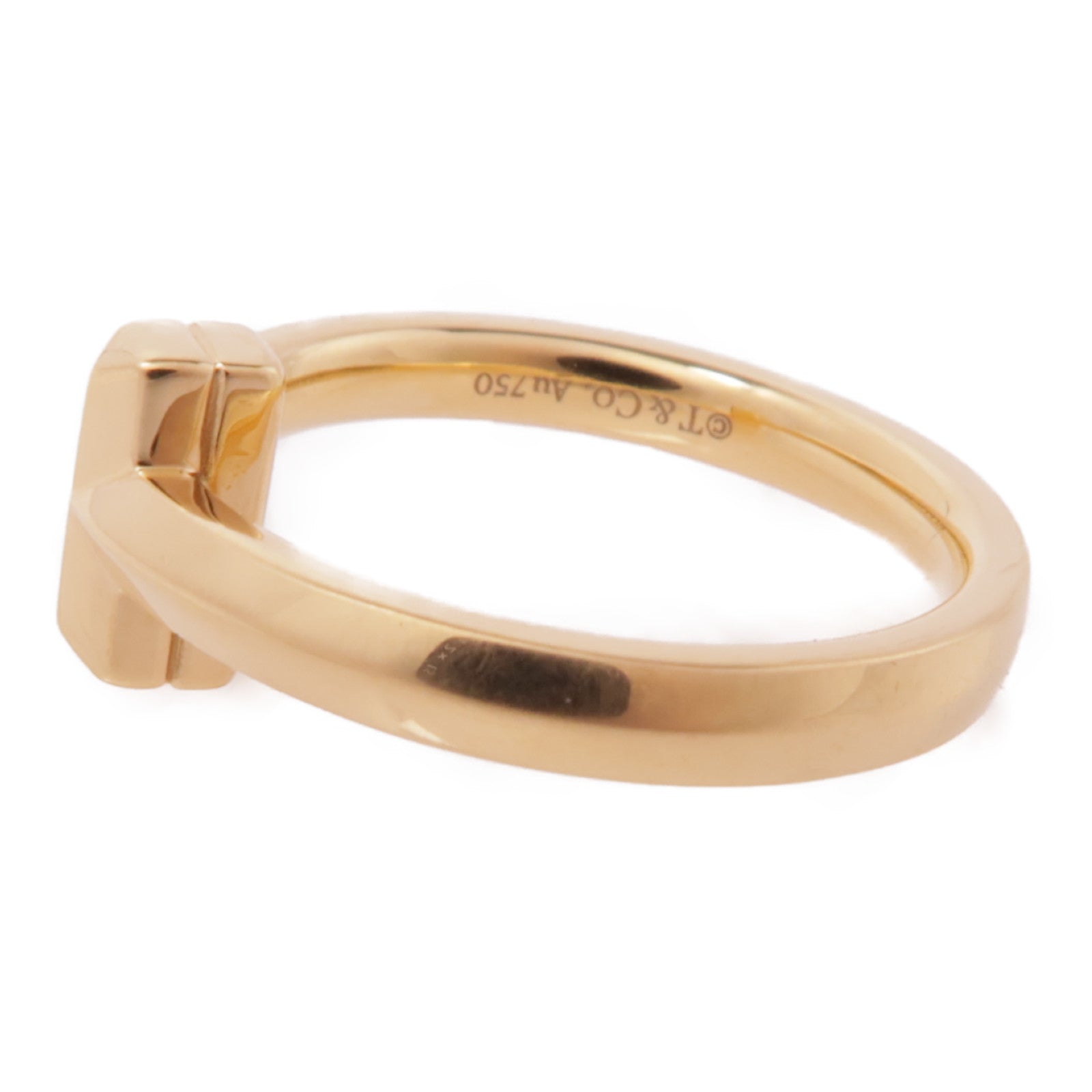 TIFFANY＆CO 18K玫瑰金T-One Ring戒指US#5.5