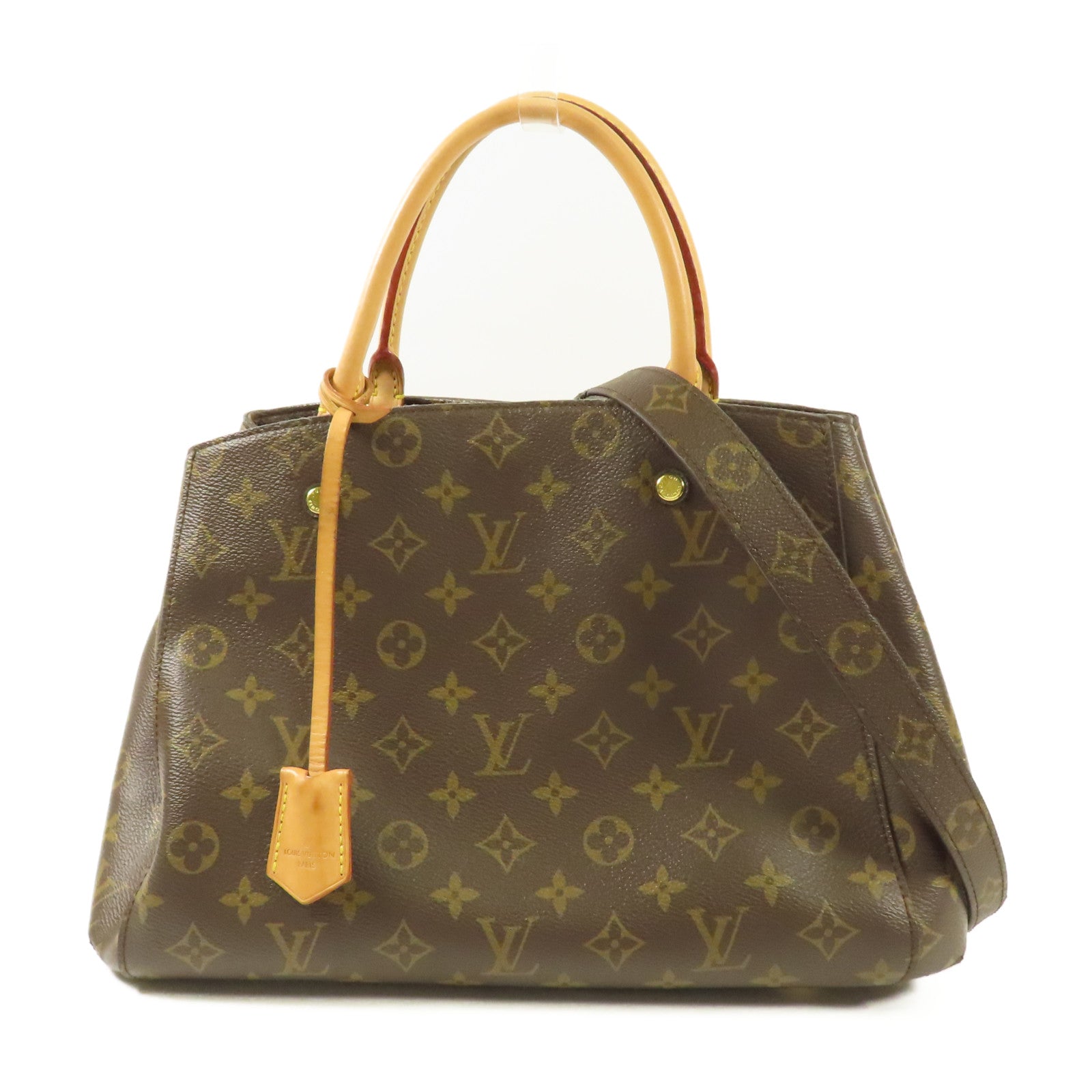 LOUIS VUITTON Monogram Montaigne MM金扣手挽肩背兩用袋