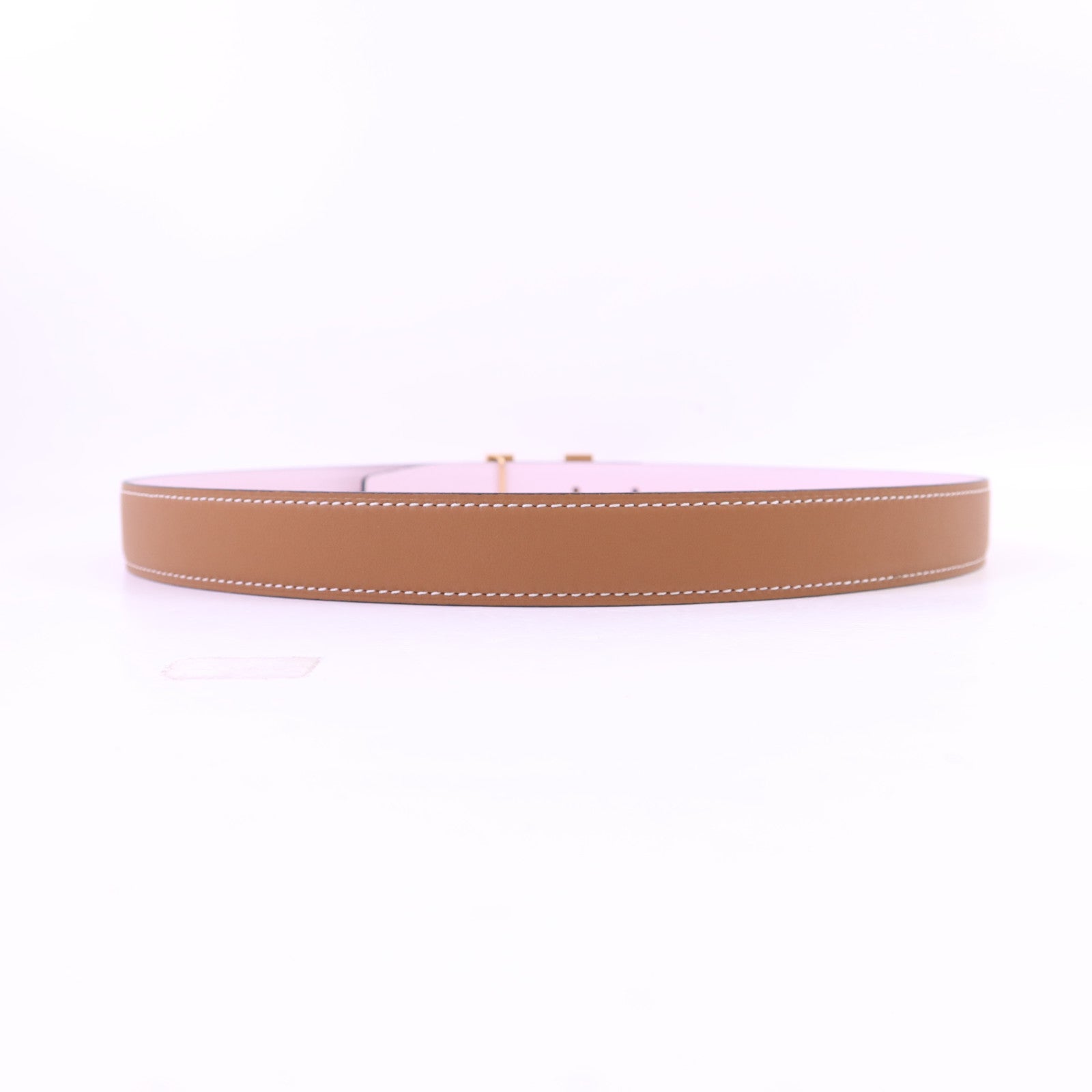 HERMES Swift/Epsom皮革H Belt 75cm皮帶Gold/Mauve Sylvestre