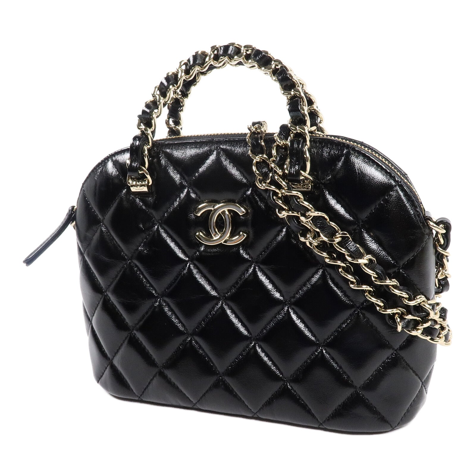 CHANEL 羊皮皮革2 Way Shoulder Bag鏈帶肩背袋
