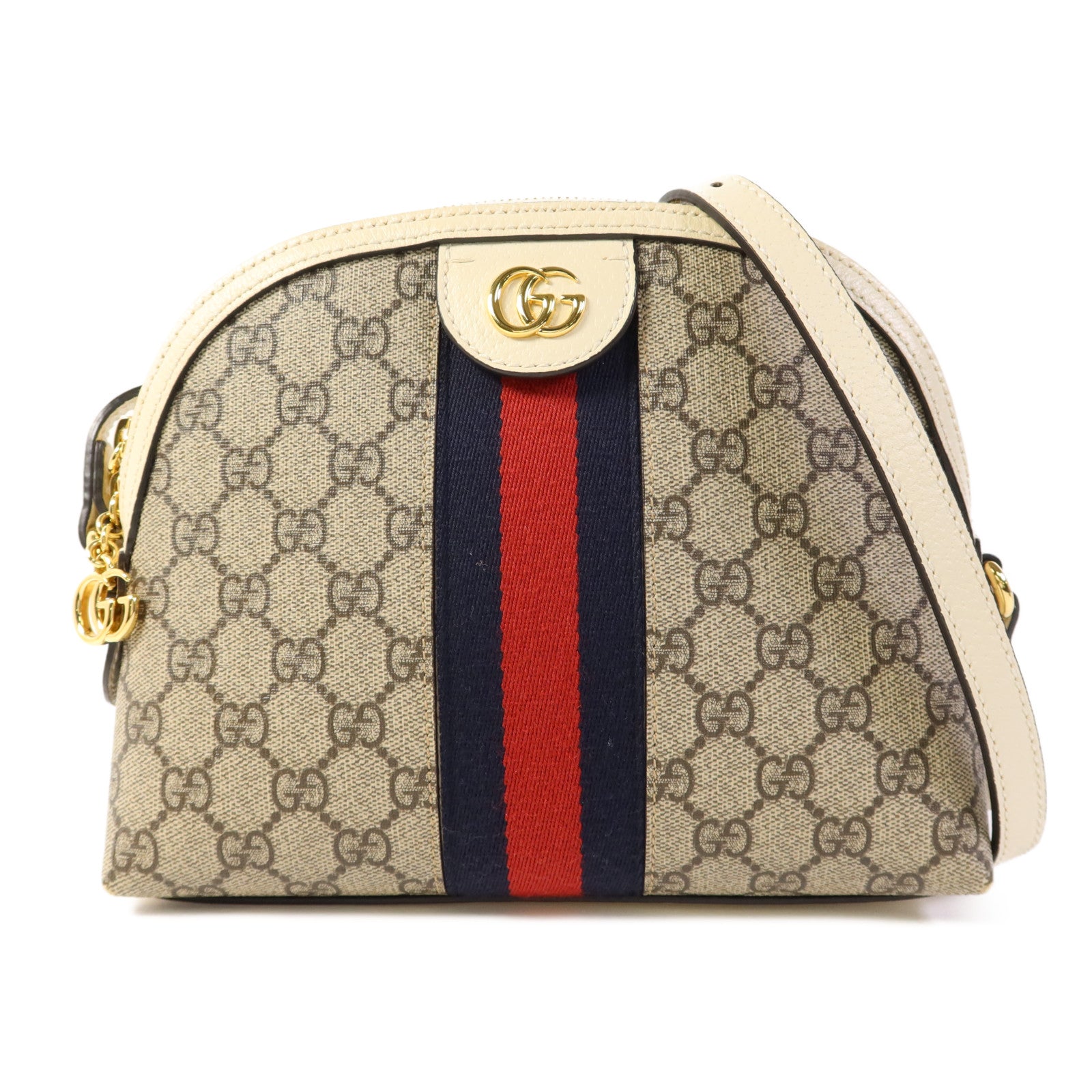 GUCCI 塗層帆布Shoulder Bag金扣肩背袋