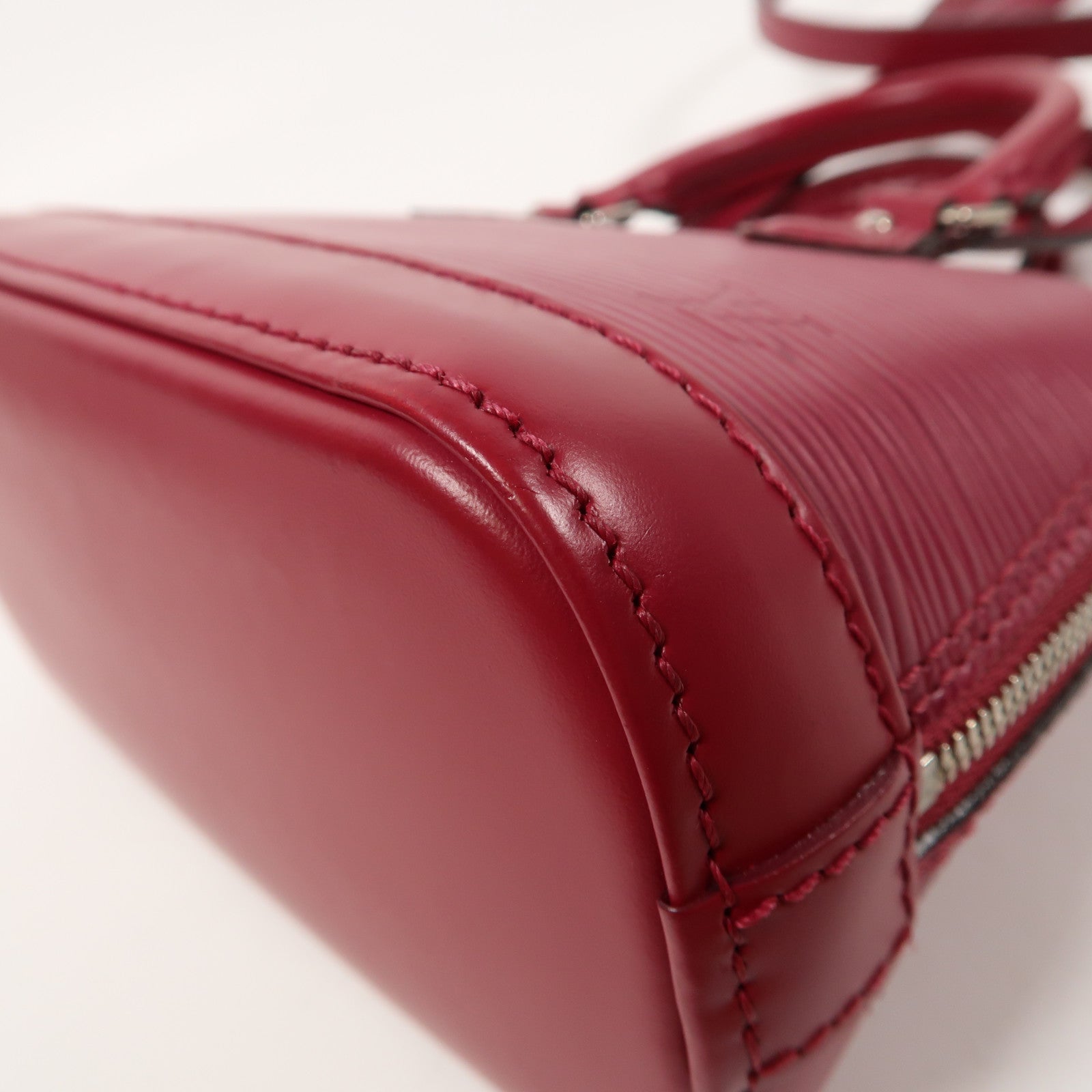 LOUIS VUITTON Epi Alma Nano銀扣手挽肩背兩用袋桃紅色