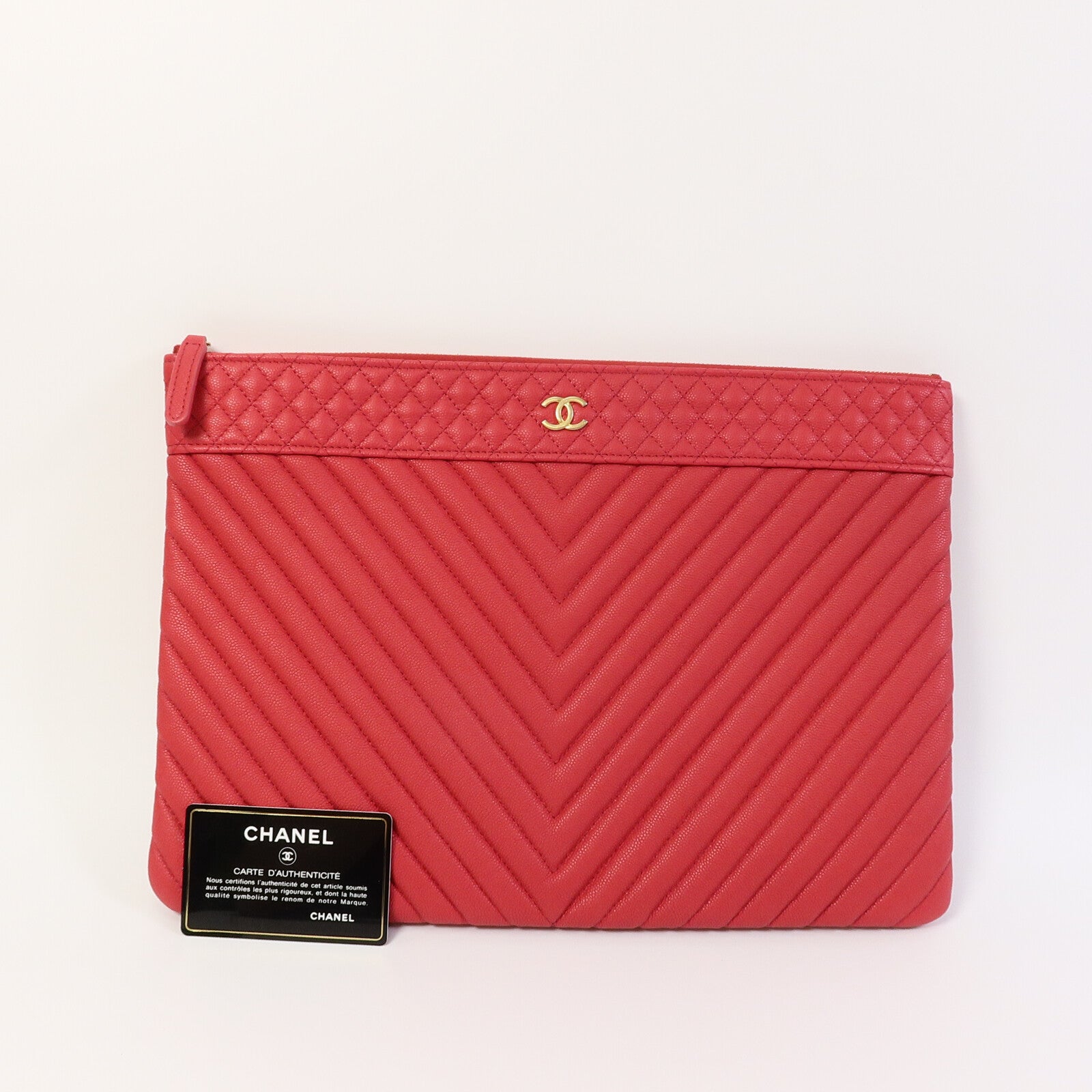 CHANEL 牛皮皮革Clutch手拿包
