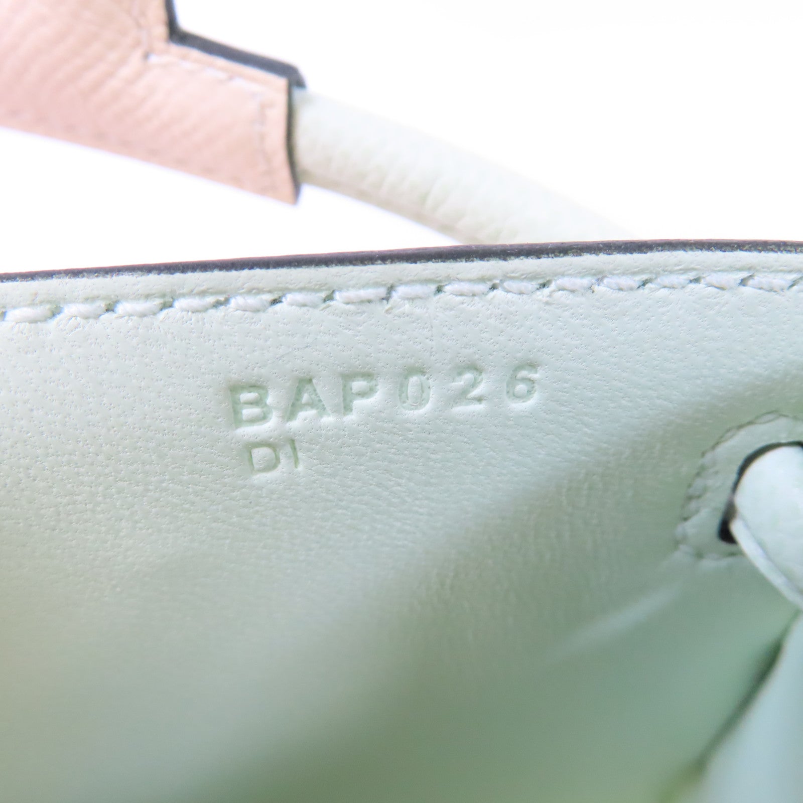 HERMES Epsom皮革Kelly Doll Picto銀扣肩背袋Vert Fizz綠色