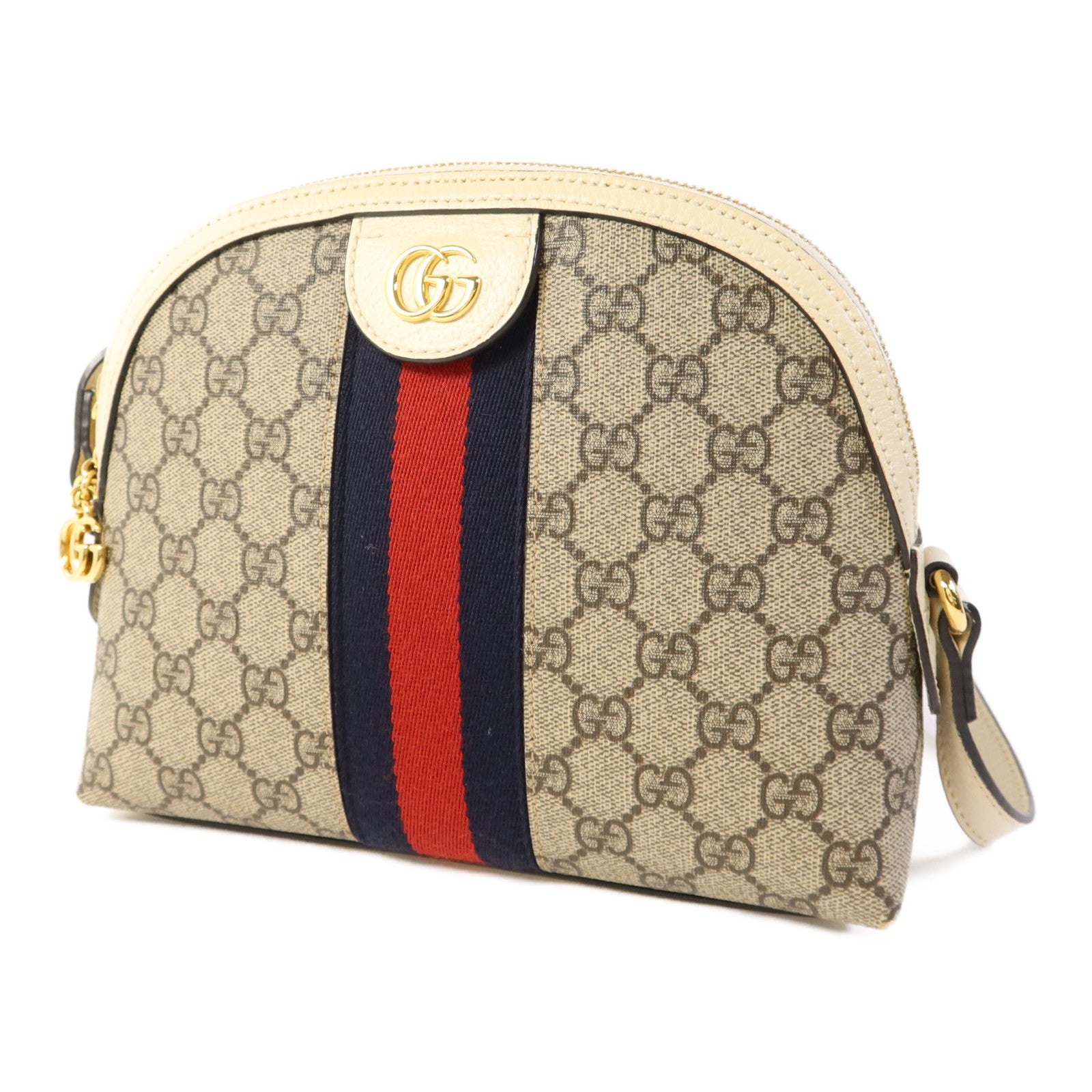 GUCCI 塗層帆布Shoulder Bag金扣肩背袋