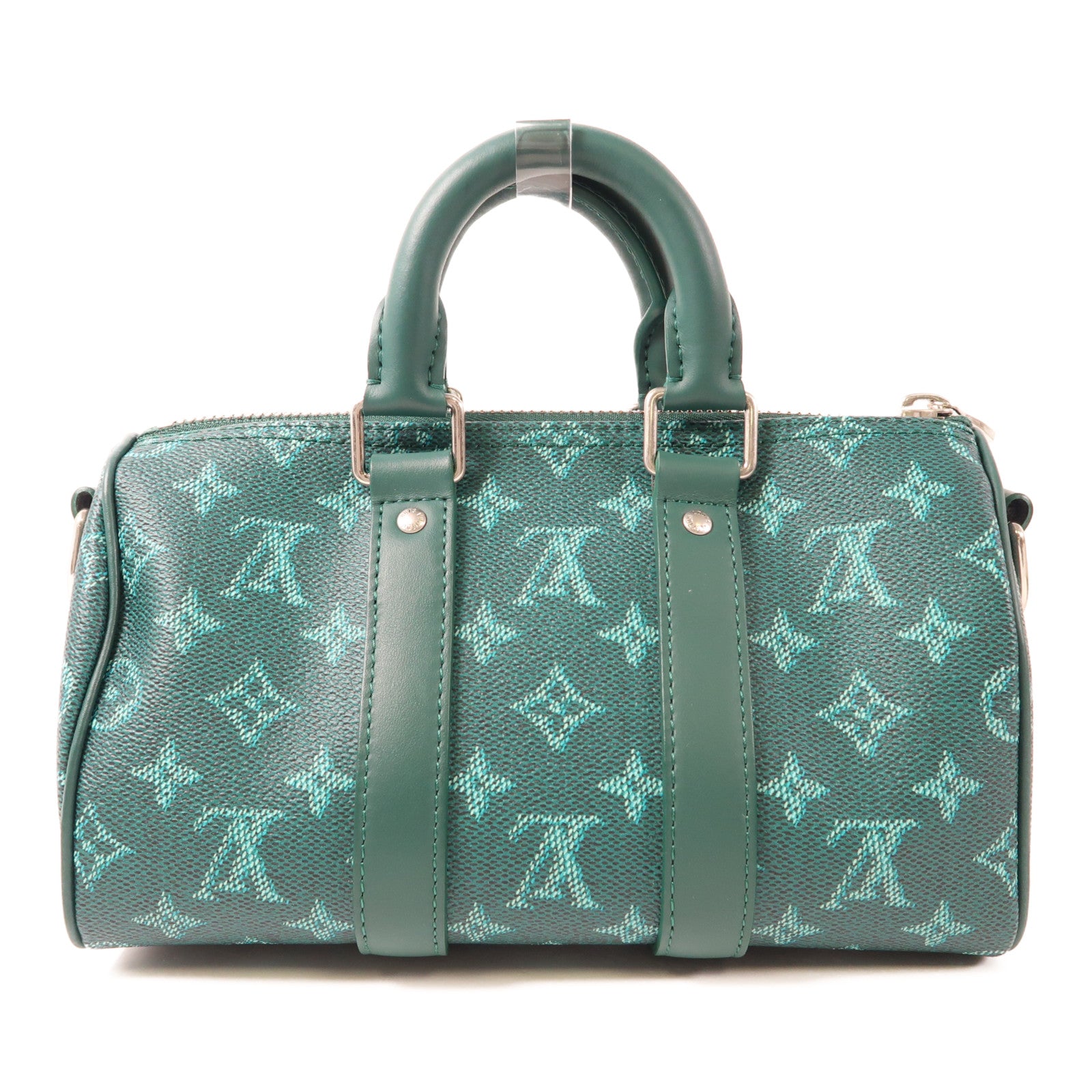 LOUIS VUITTON Monogram Heritage Keepall Bandouliere 25銀扣手挽肩背兩用袋