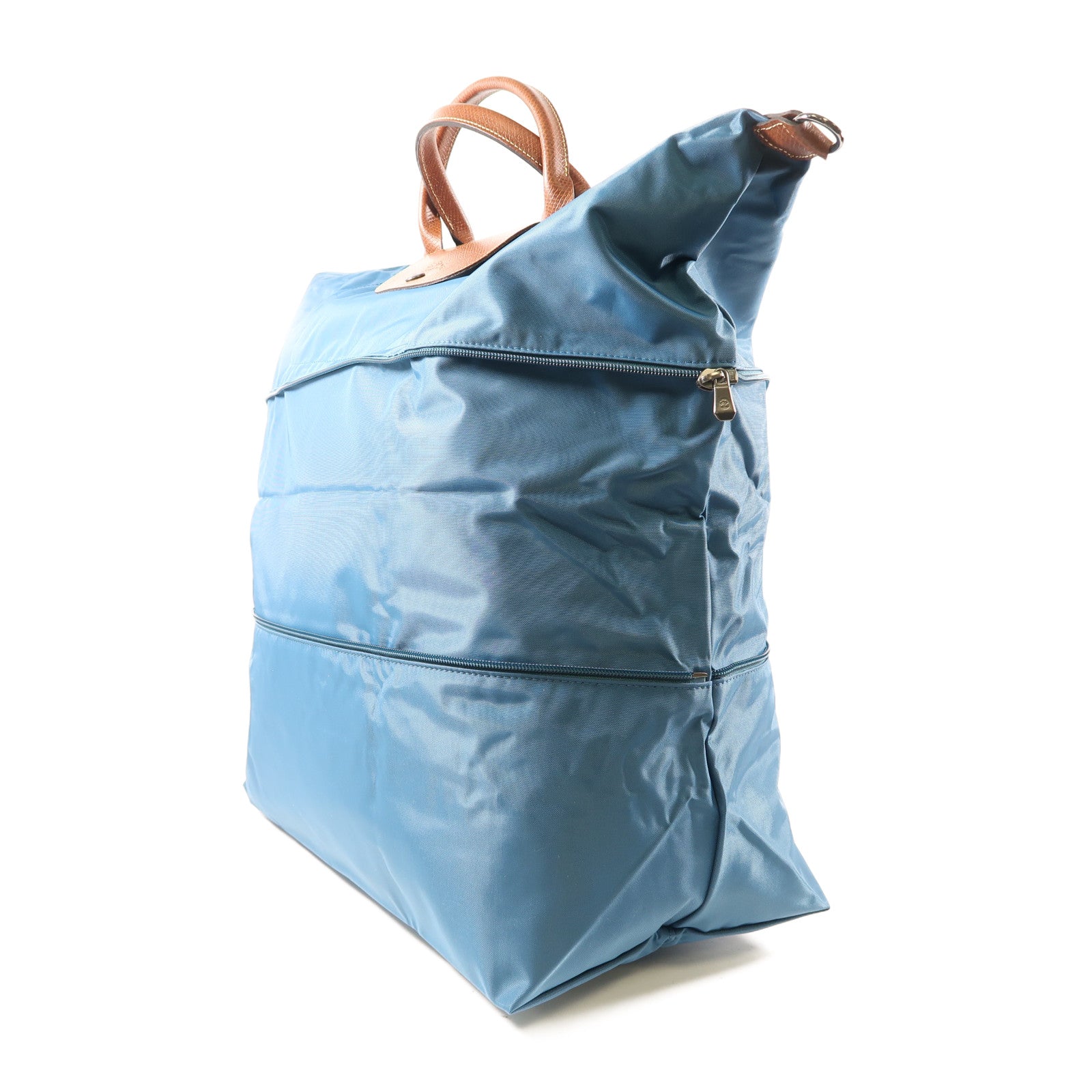 Longchamp 尼龍2 Way Bag銀扣手挽肩背兩用袋藍色