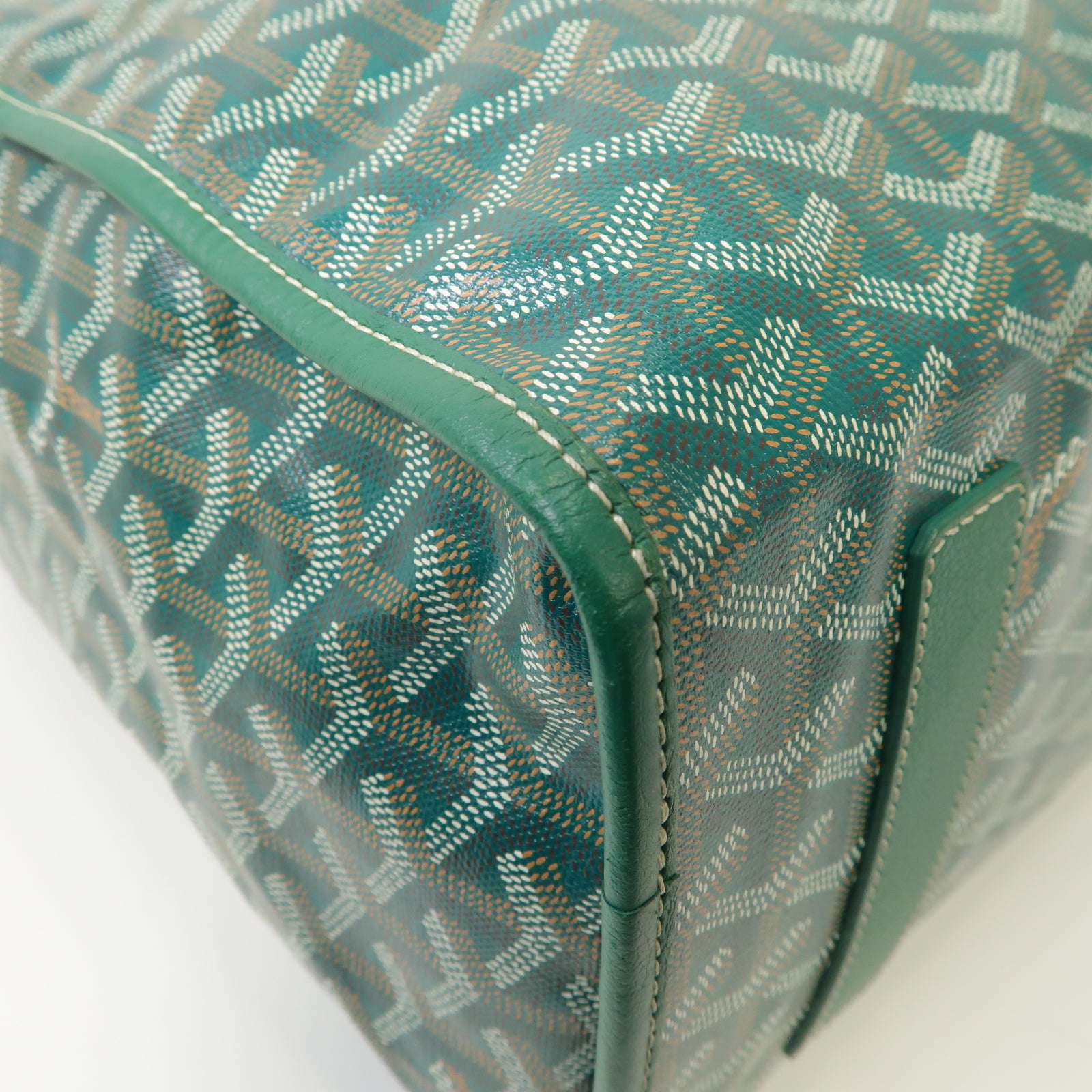 GOYARD 塗層帆布Saint Leger Rucksack銀扣背包綠色