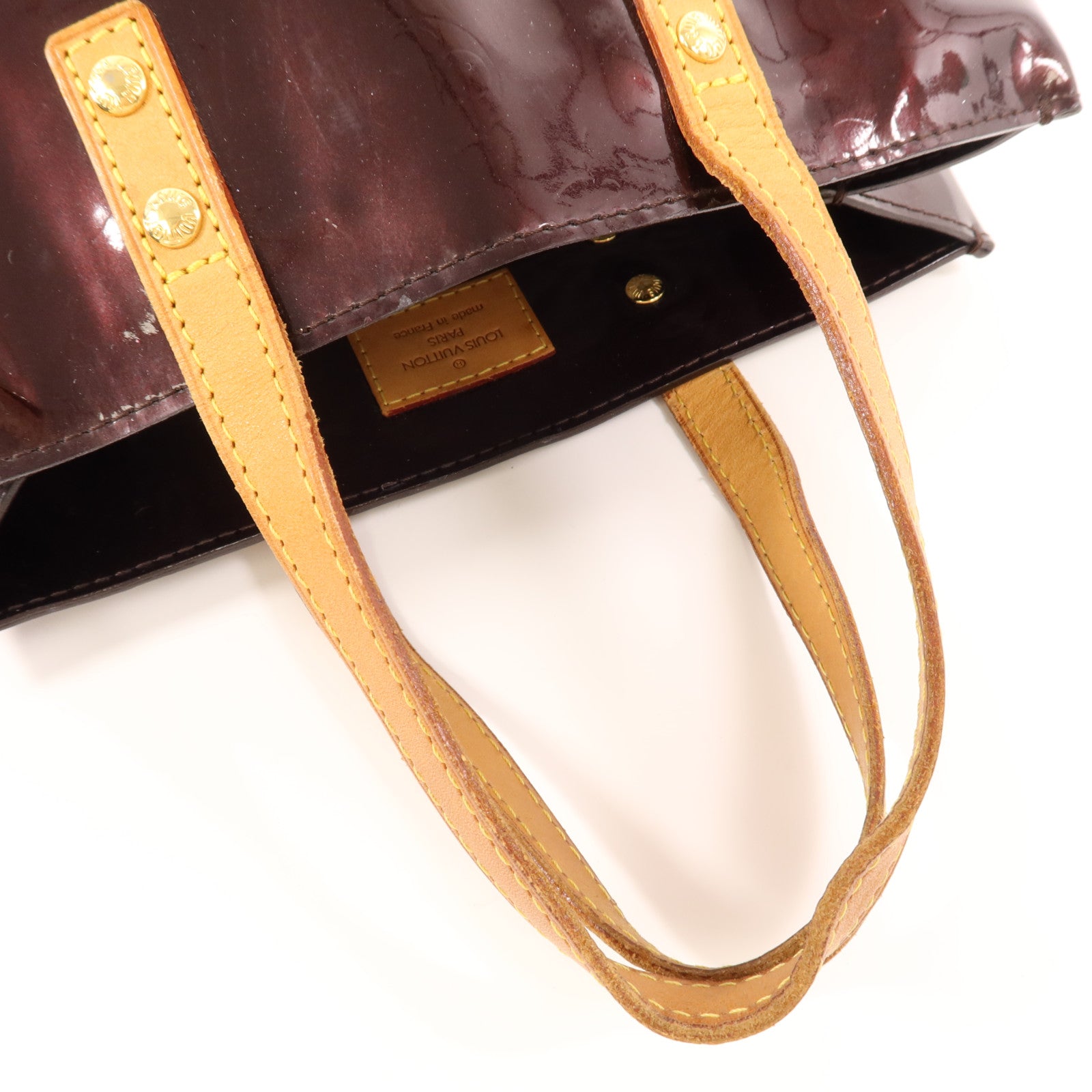 LOUIS VUITTON Monogram Vernis Reade PM金扣手挽袋