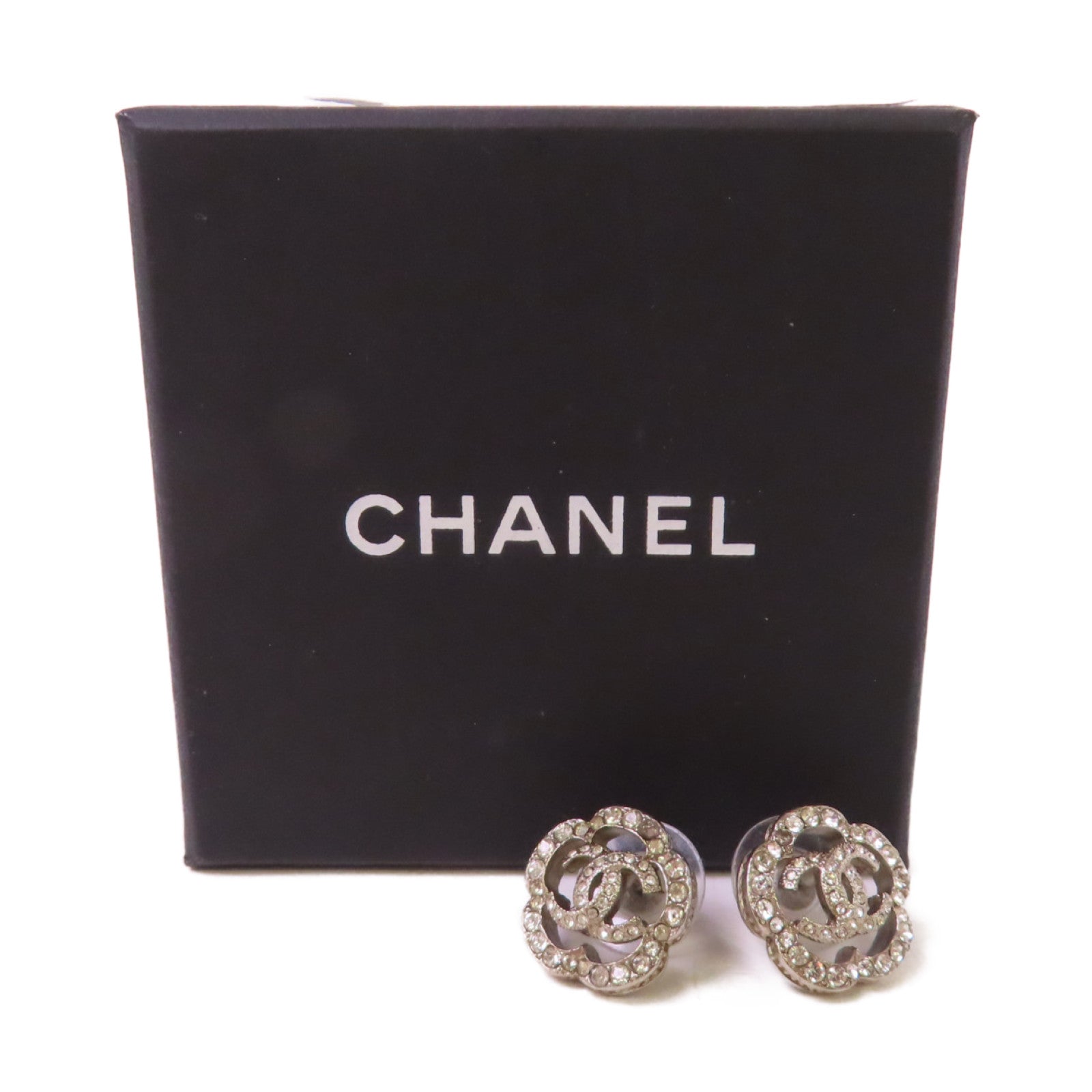 CHANEL 金屬CC Earrings耳環銀色