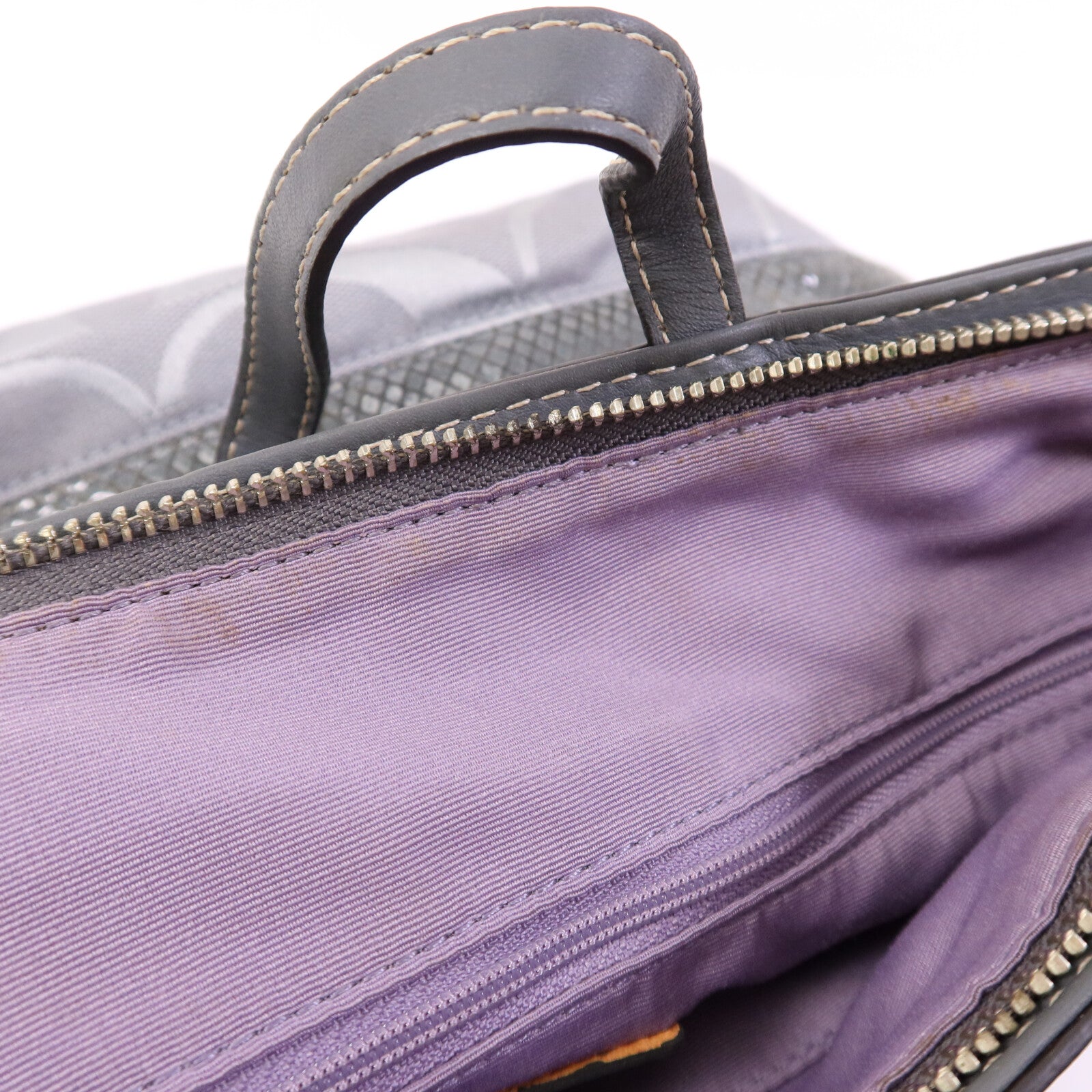 COACH 【激減優惠】帆布Tote Bag銀扣肩背袋