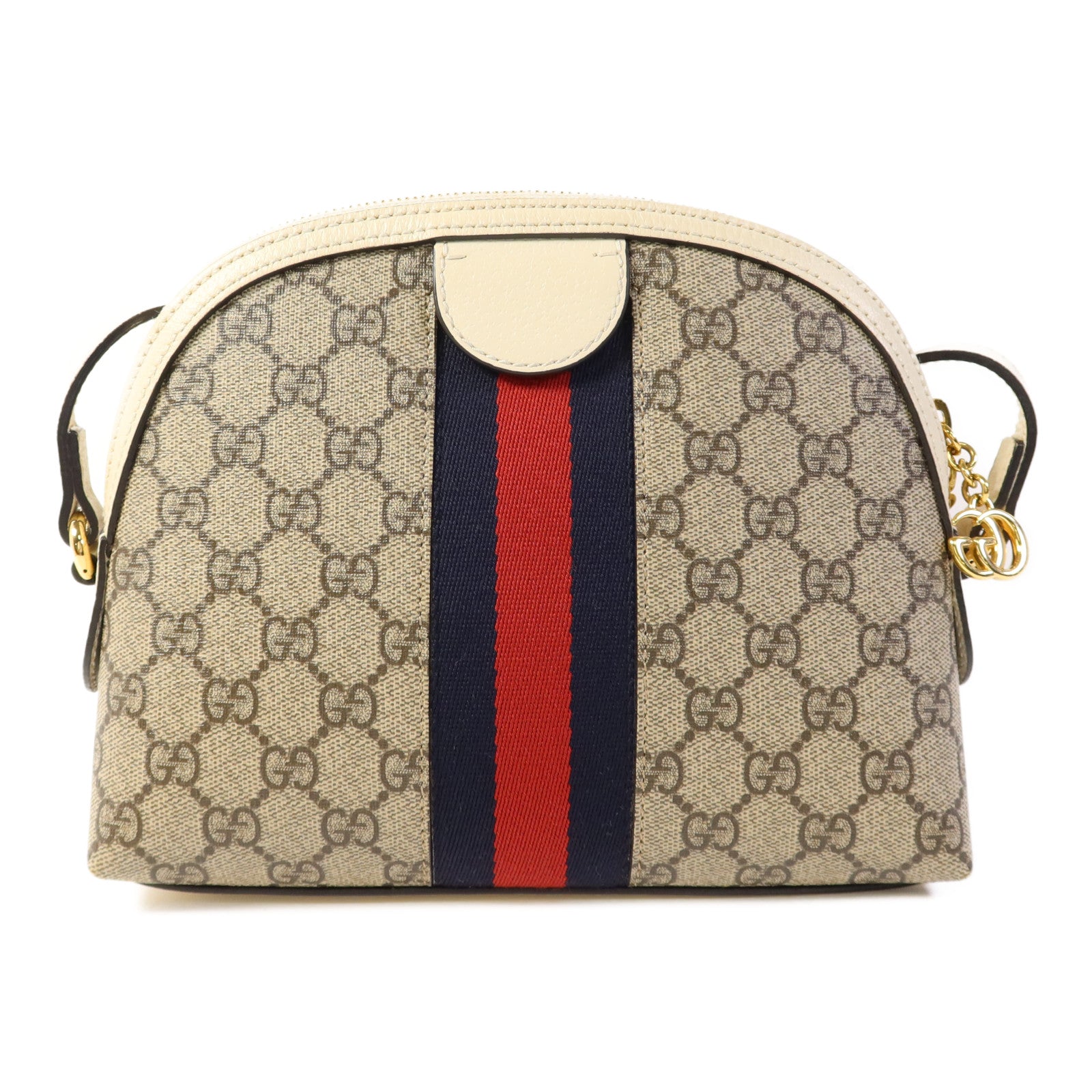 GUCCI 塗層帆布Shoulder Bag金扣肩背袋