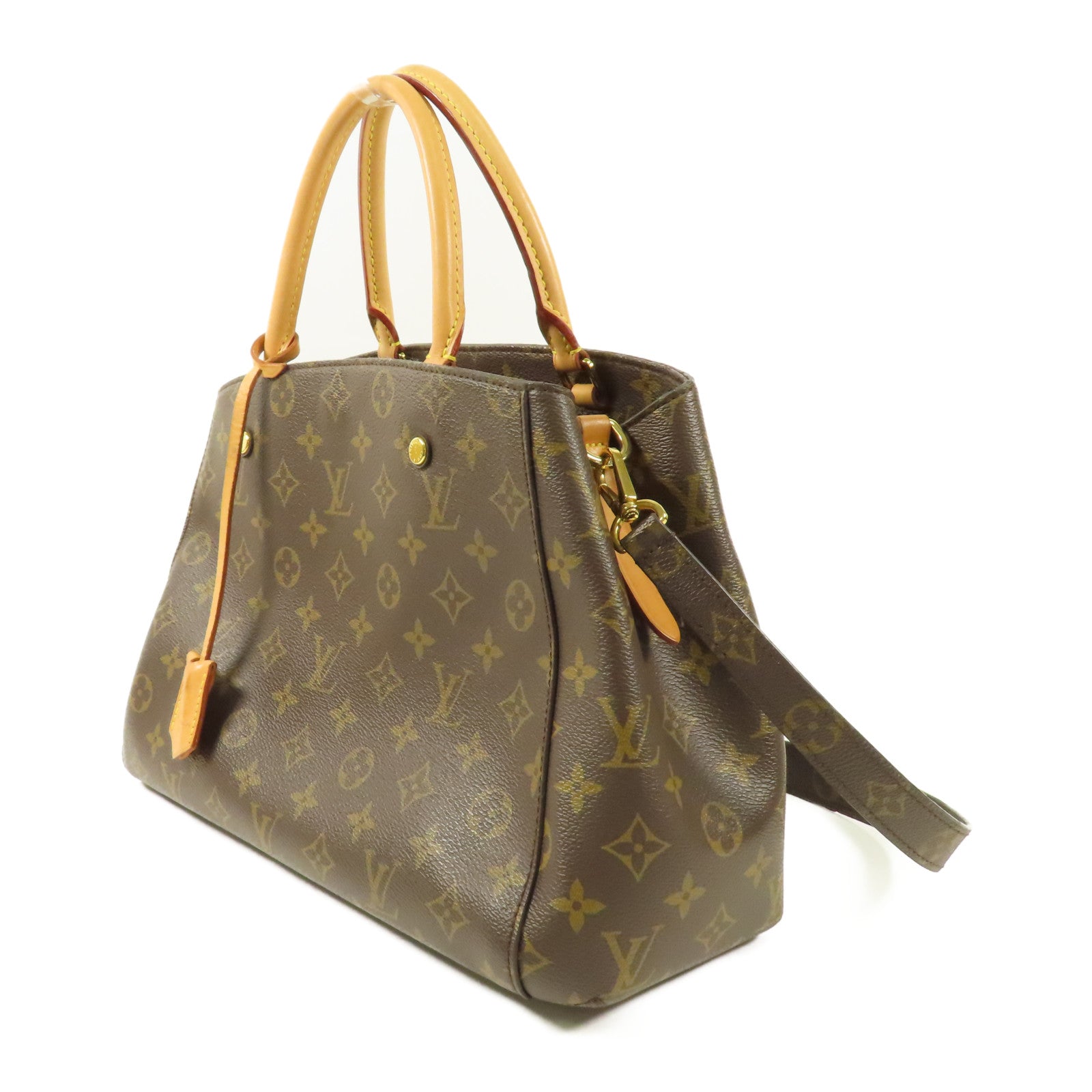 LOUIS VUITTON Monogram Montaigne MM金扣手挽肩背兩用袋