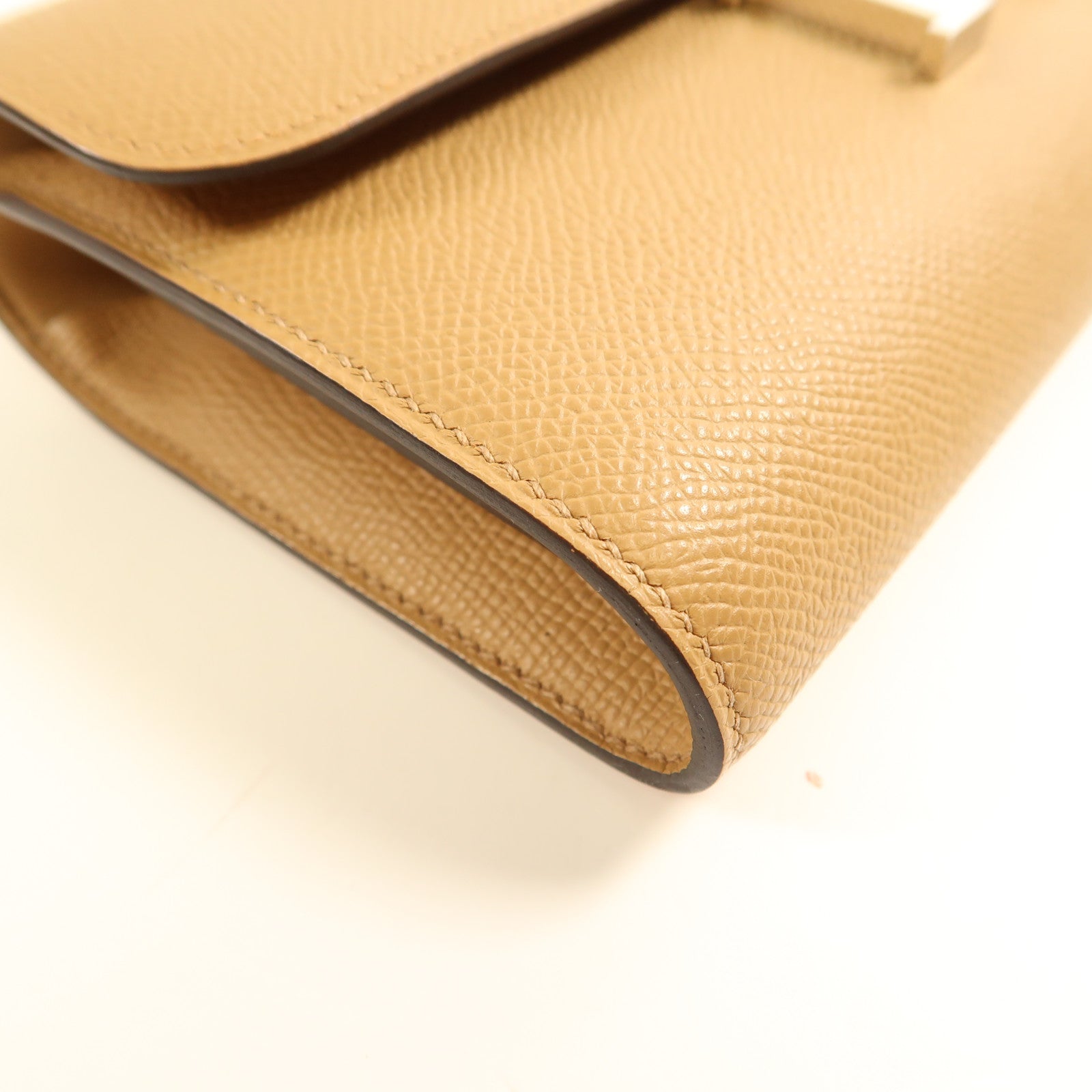 HERMES Epsom皮革Constance To Go銀扣肩背袋Chai