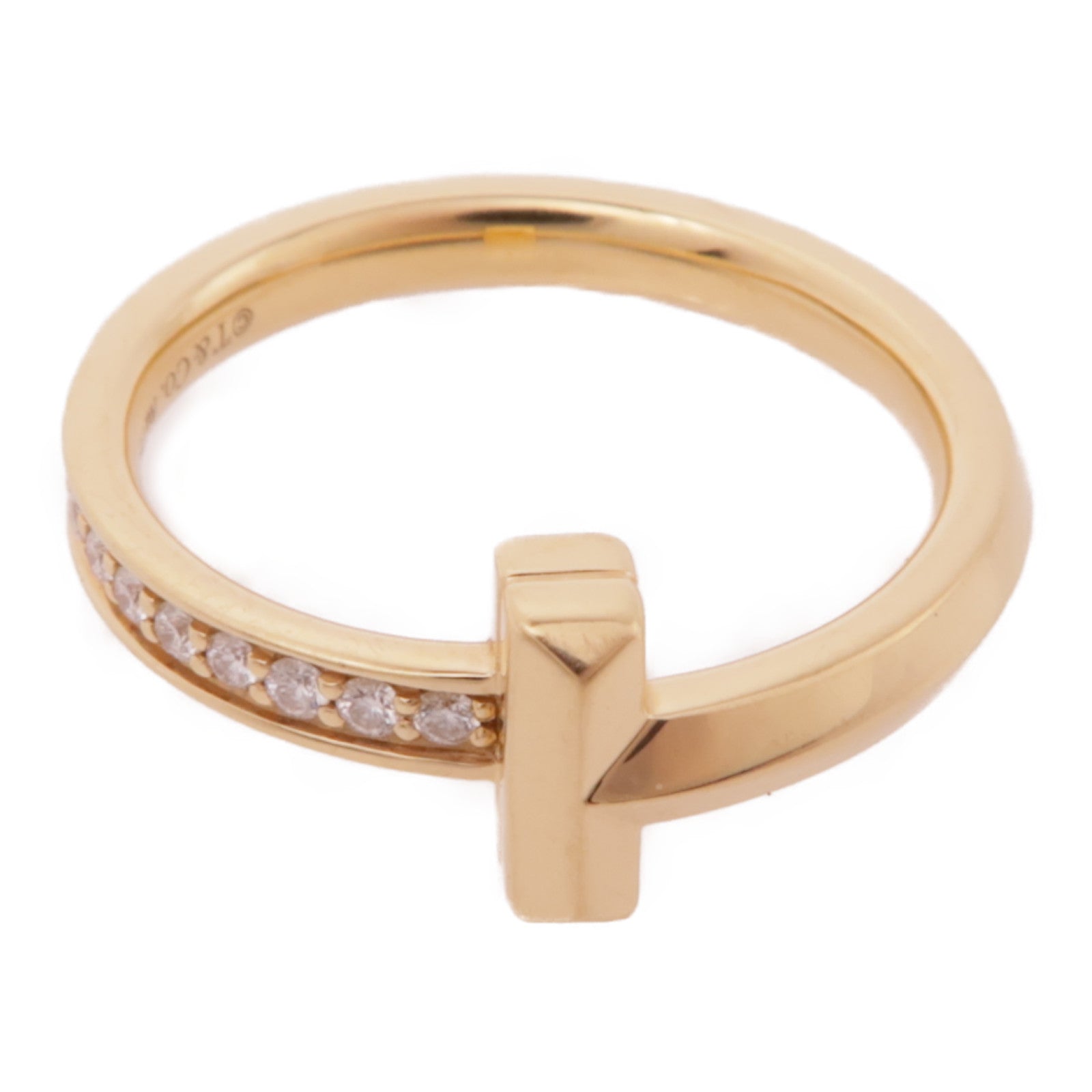 TIFFANY＆CO 18K玫瑰金T-One Ring戒指US#5.5