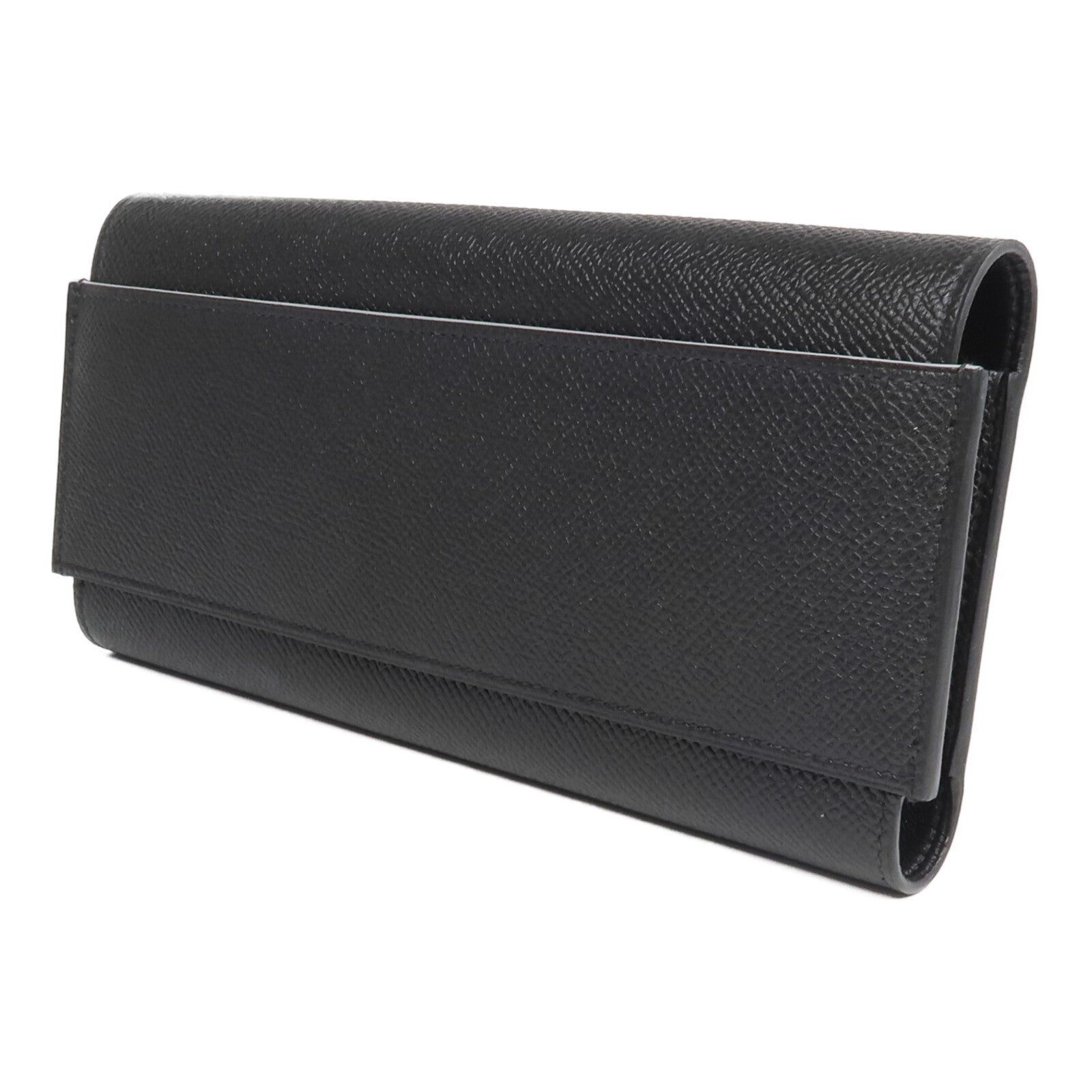HERMES Epsom皮革Passant Long Wallet長錢包Noir