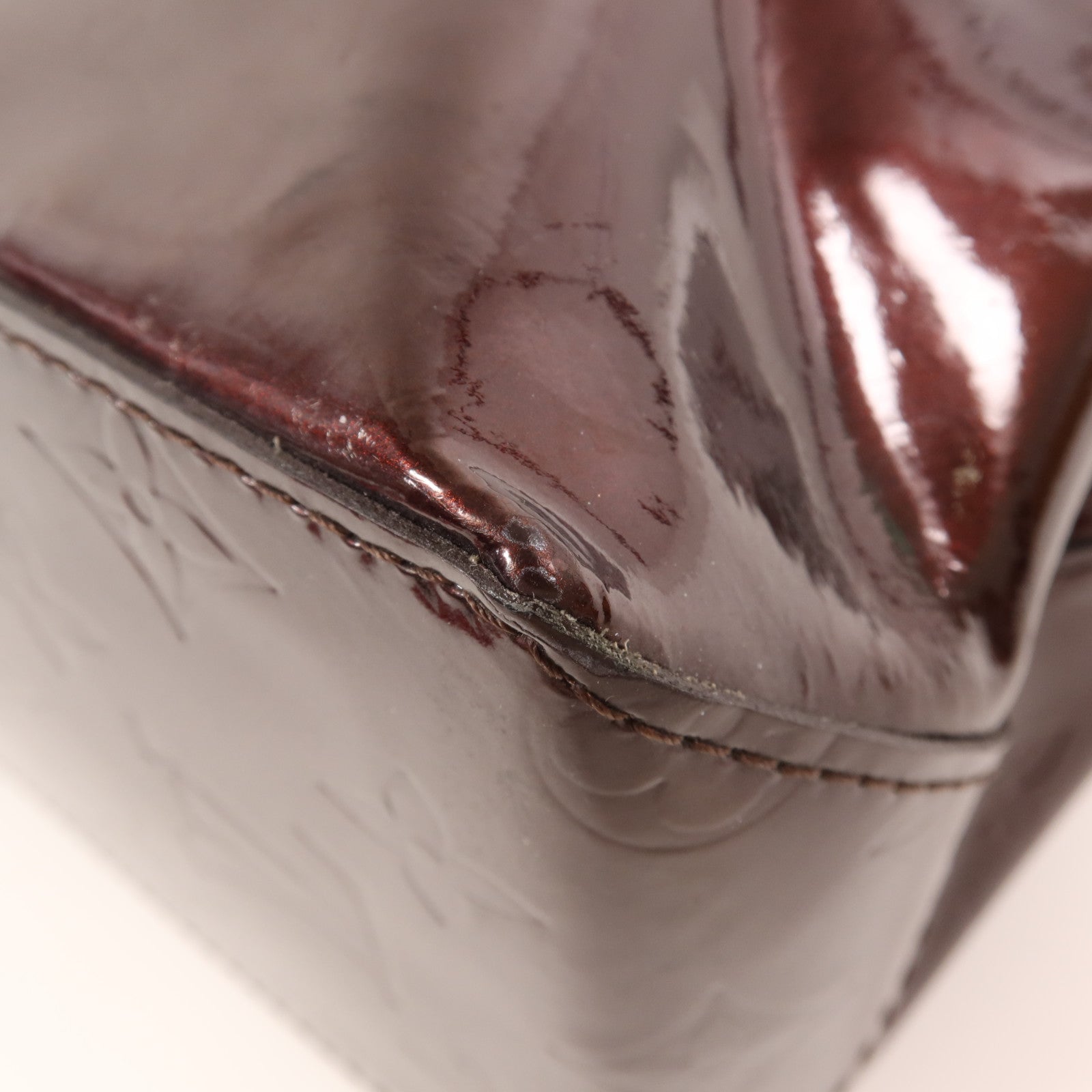 LOUIS VUITTON Monogram Vernis Reade PM金扣手挽袋