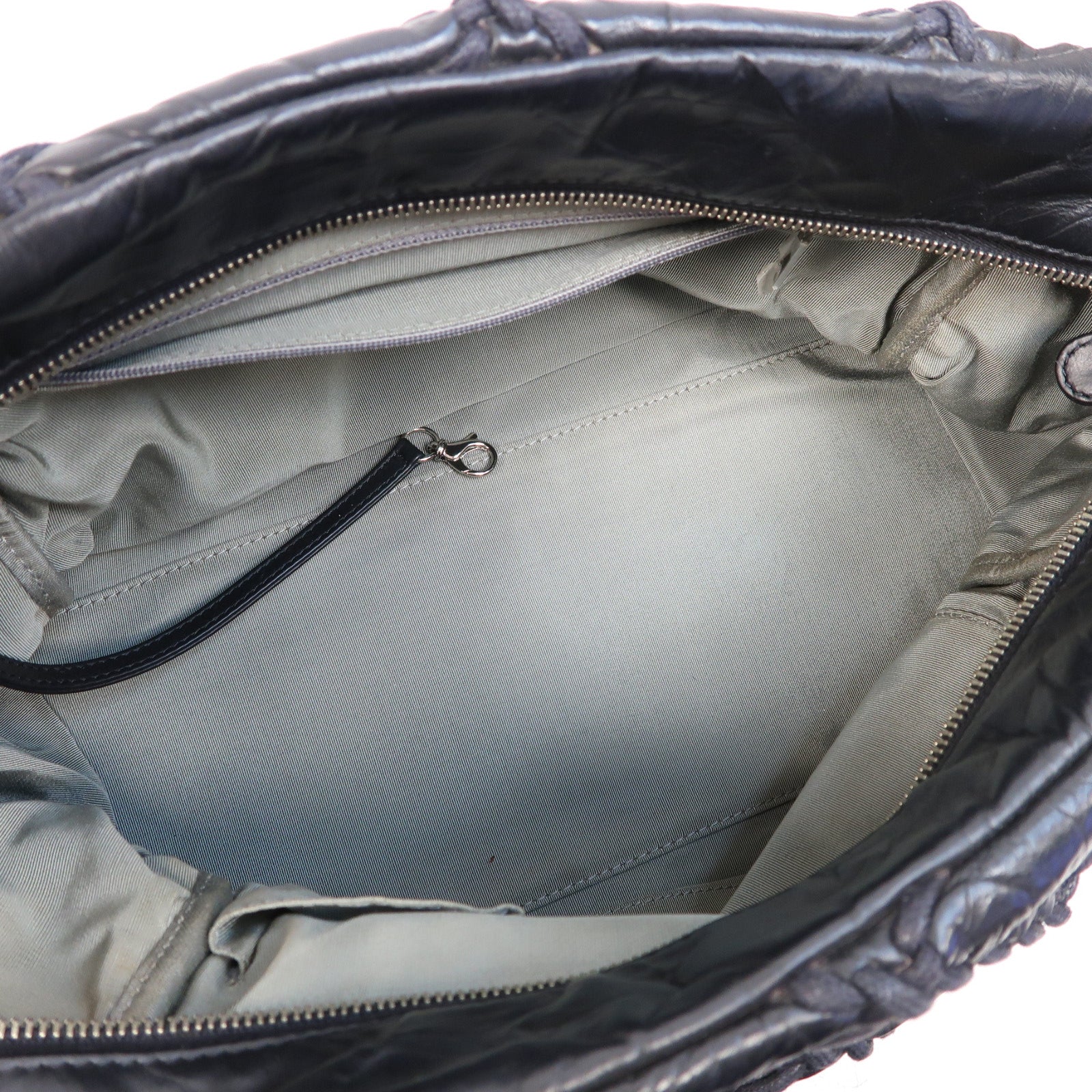 CHANEL 【激減優惠】皮革Ultra Stitch Bowling Bag銀扣鏈帶肩背袋黑色