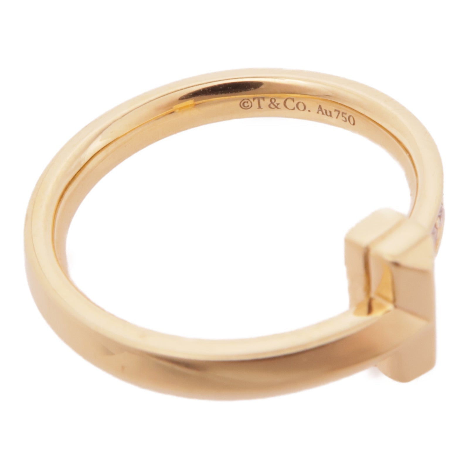 TIFFANY＆CO 18K玫瑰金T-One Ring戒指US#5.5