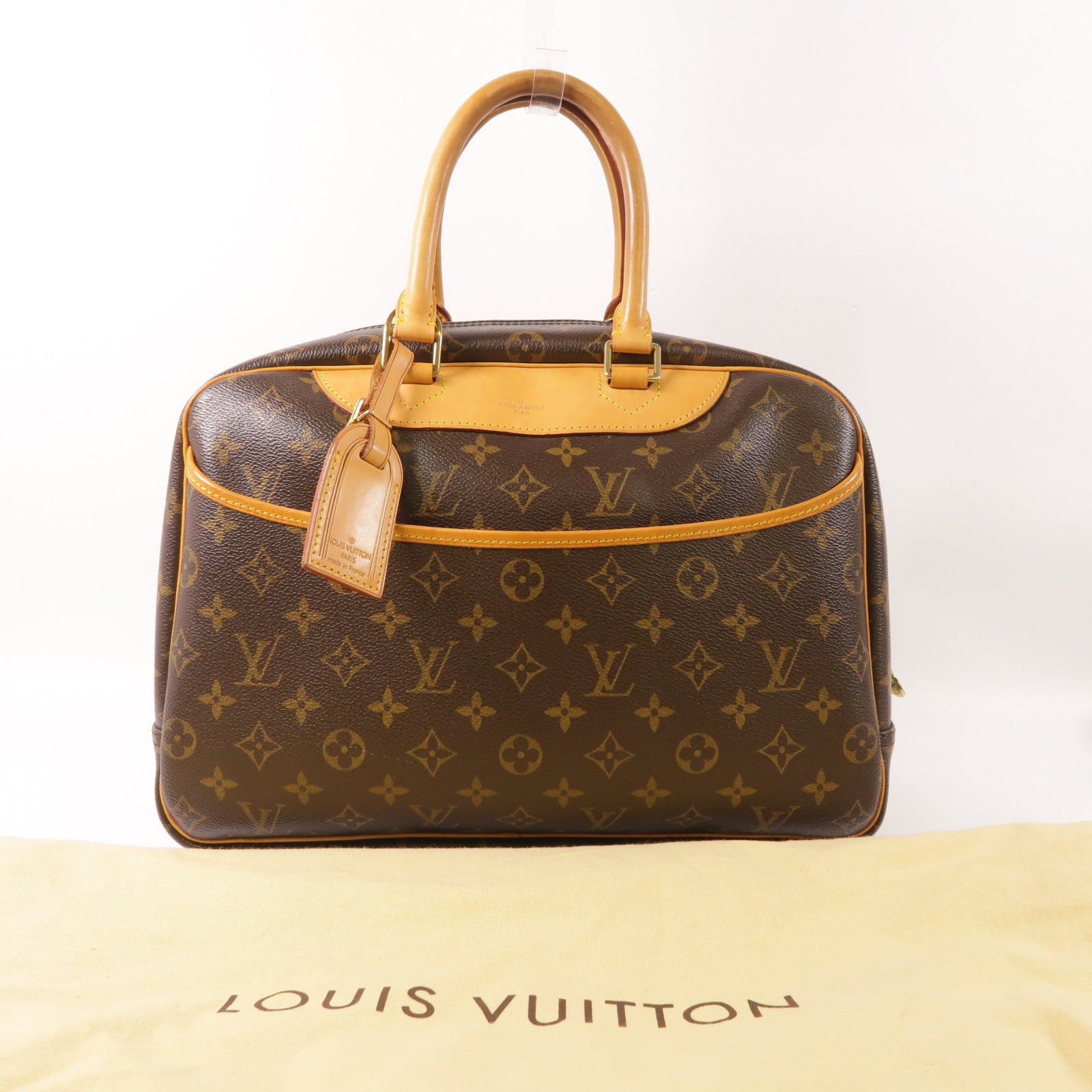 LOUIS VUITTON LV GHW Deauville Handbag M47270 Monogram Brown