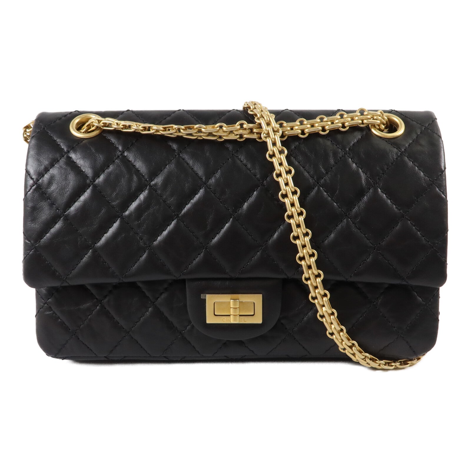CHANEL 牛皮皮革2.55 Small鏈帶肩背袋