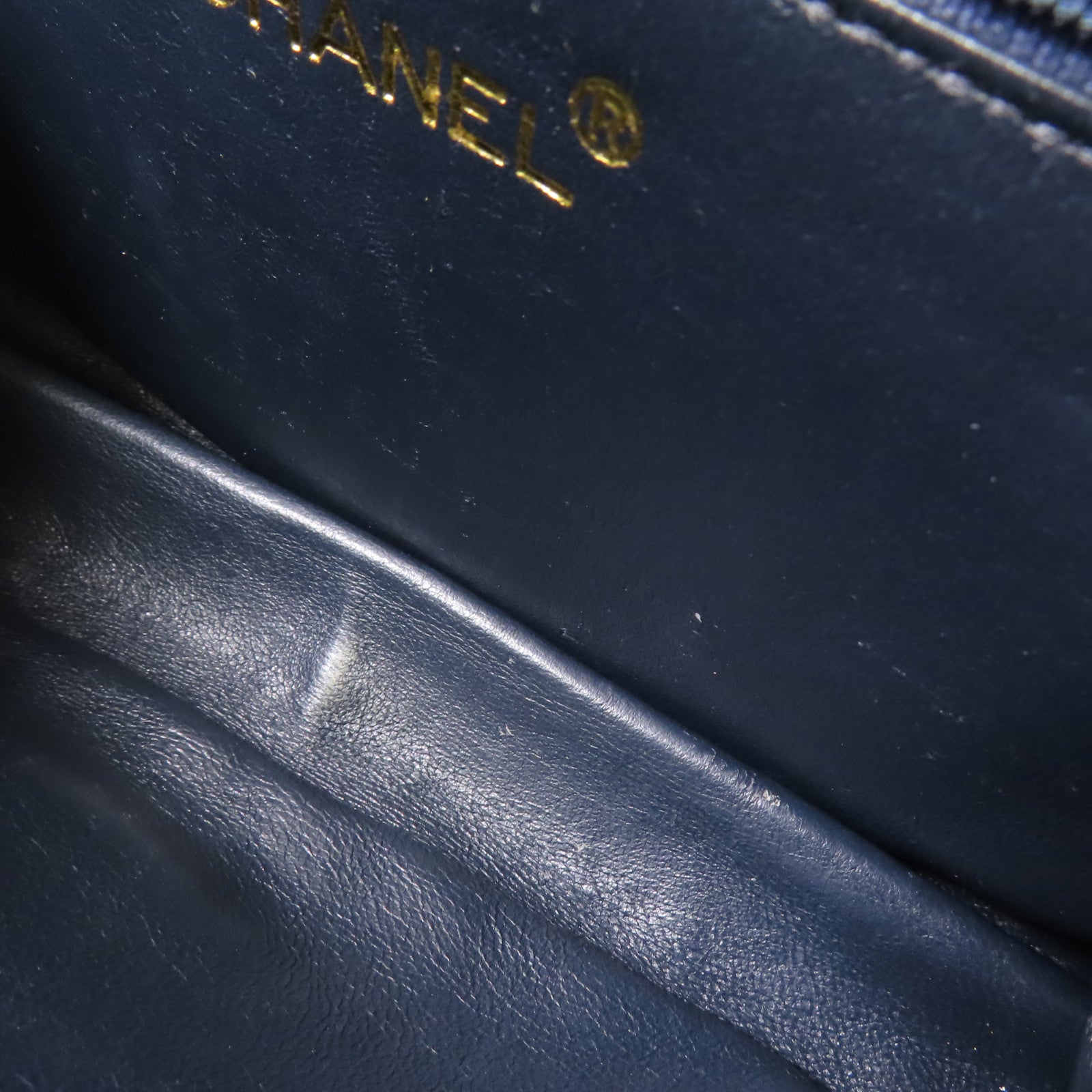 CHANEL 羊皮皮革Vintage Chain Shoulder金扣鏈帶肩背袋