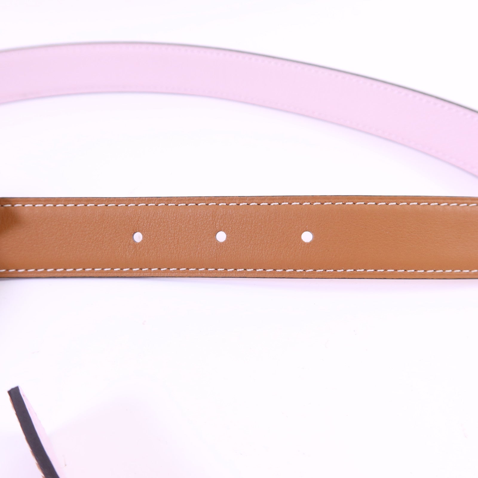 HERMES Swift/Epsom皮革H Belt 75cm皮帶Gold/Mauve Sylvestre