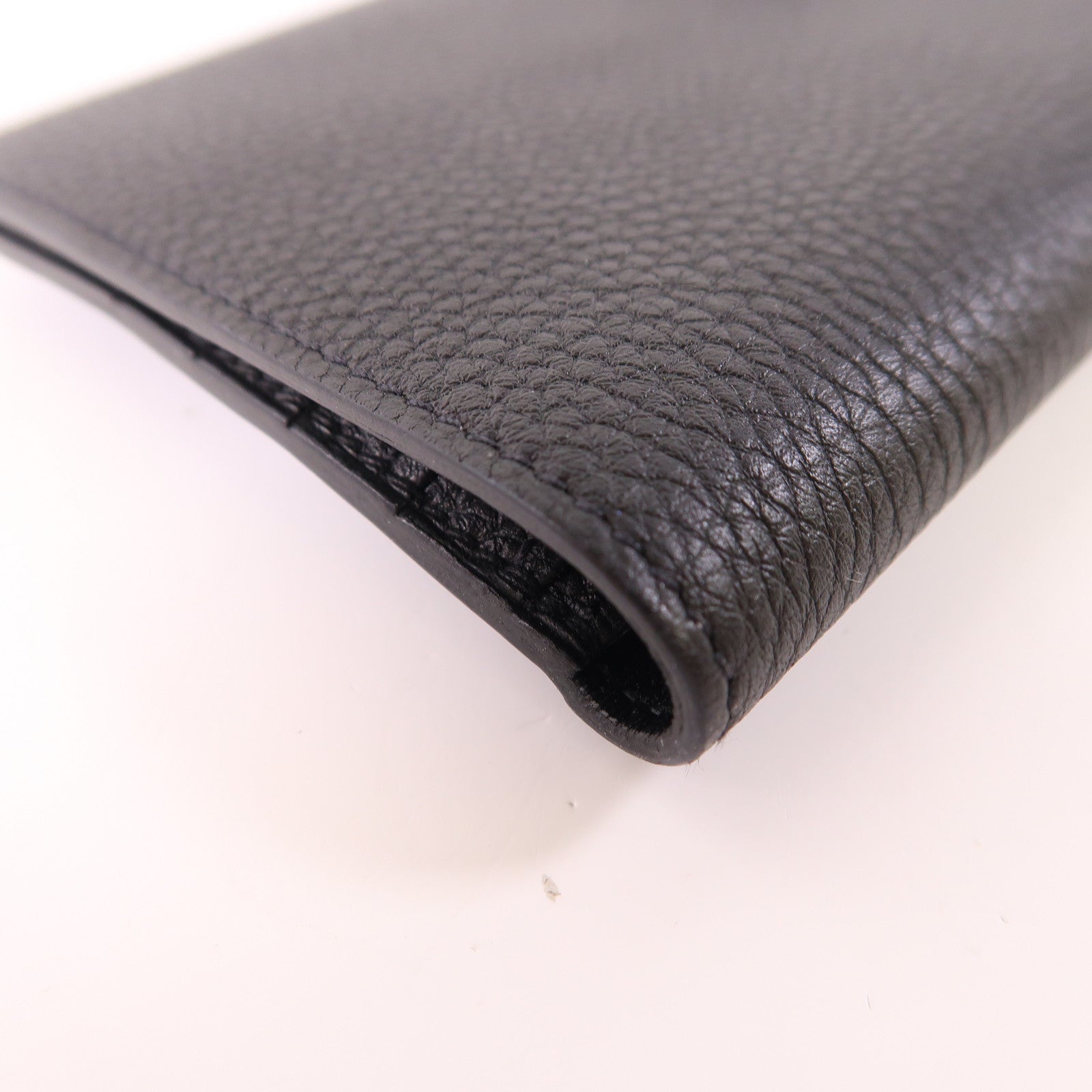 HERMES Clemence皮革Dogon MM銀扣長錢包89 Noir