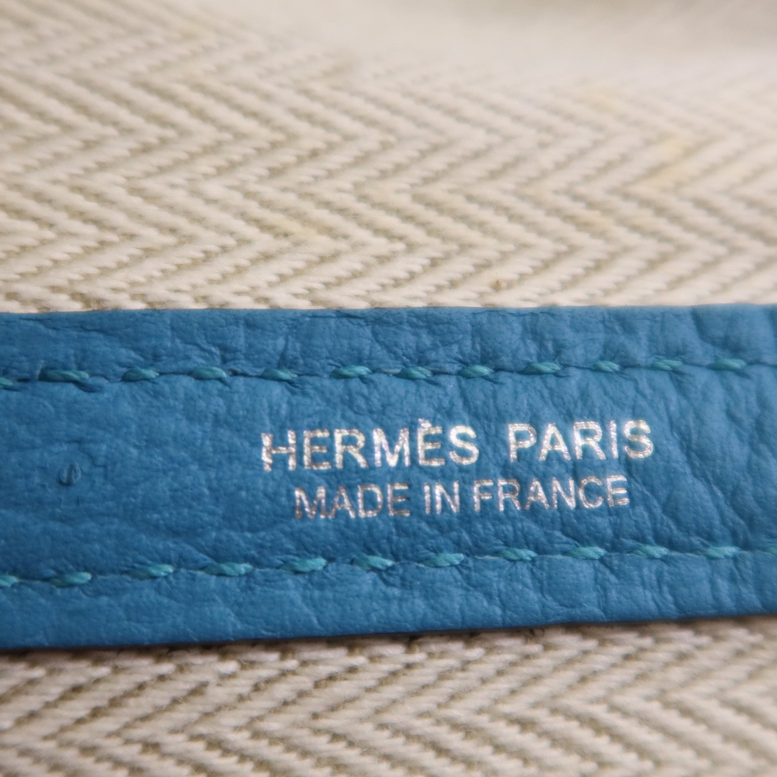 HERMES Negonda皮革GardenParty PM銀扣手挽袋