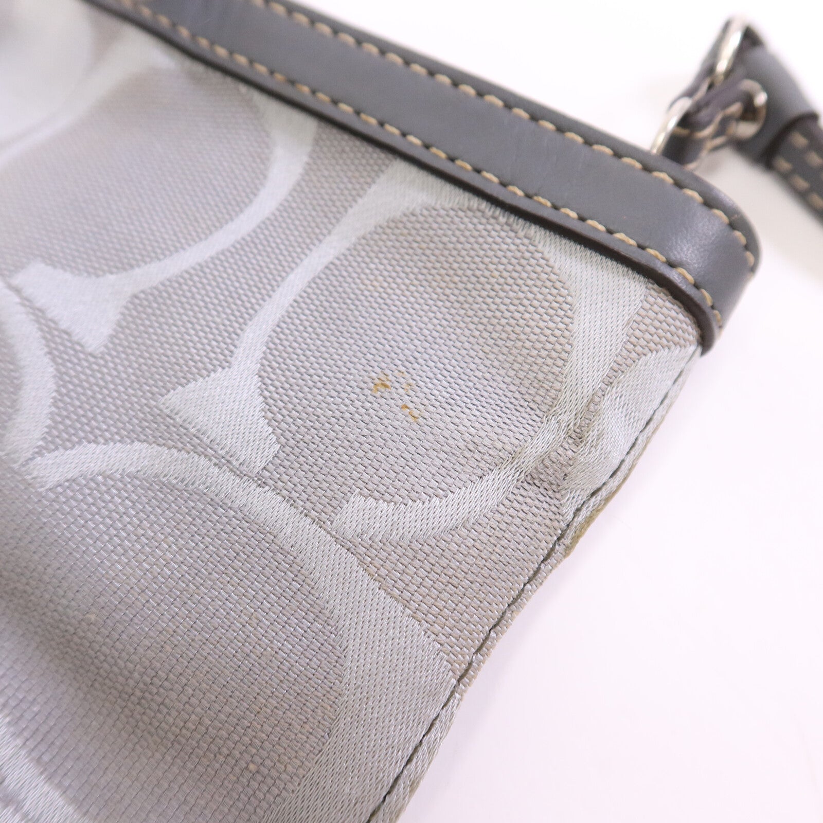 COACH 【激減優惠】帆布Tote Bag銀扣肩背袋