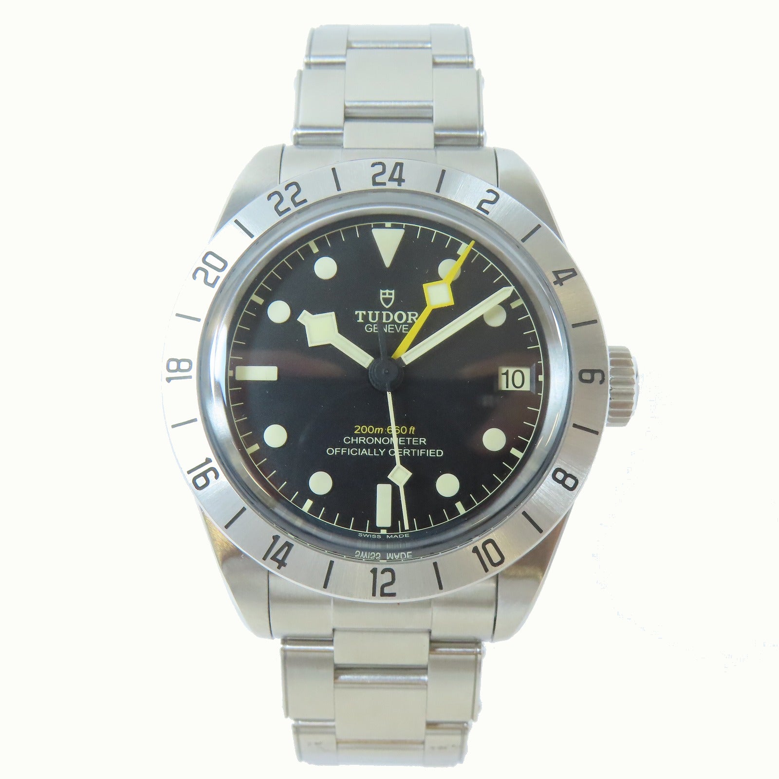 TUDOR Black Bay GMT不鏽鋼手錶自動機芯黑色#20.5cm