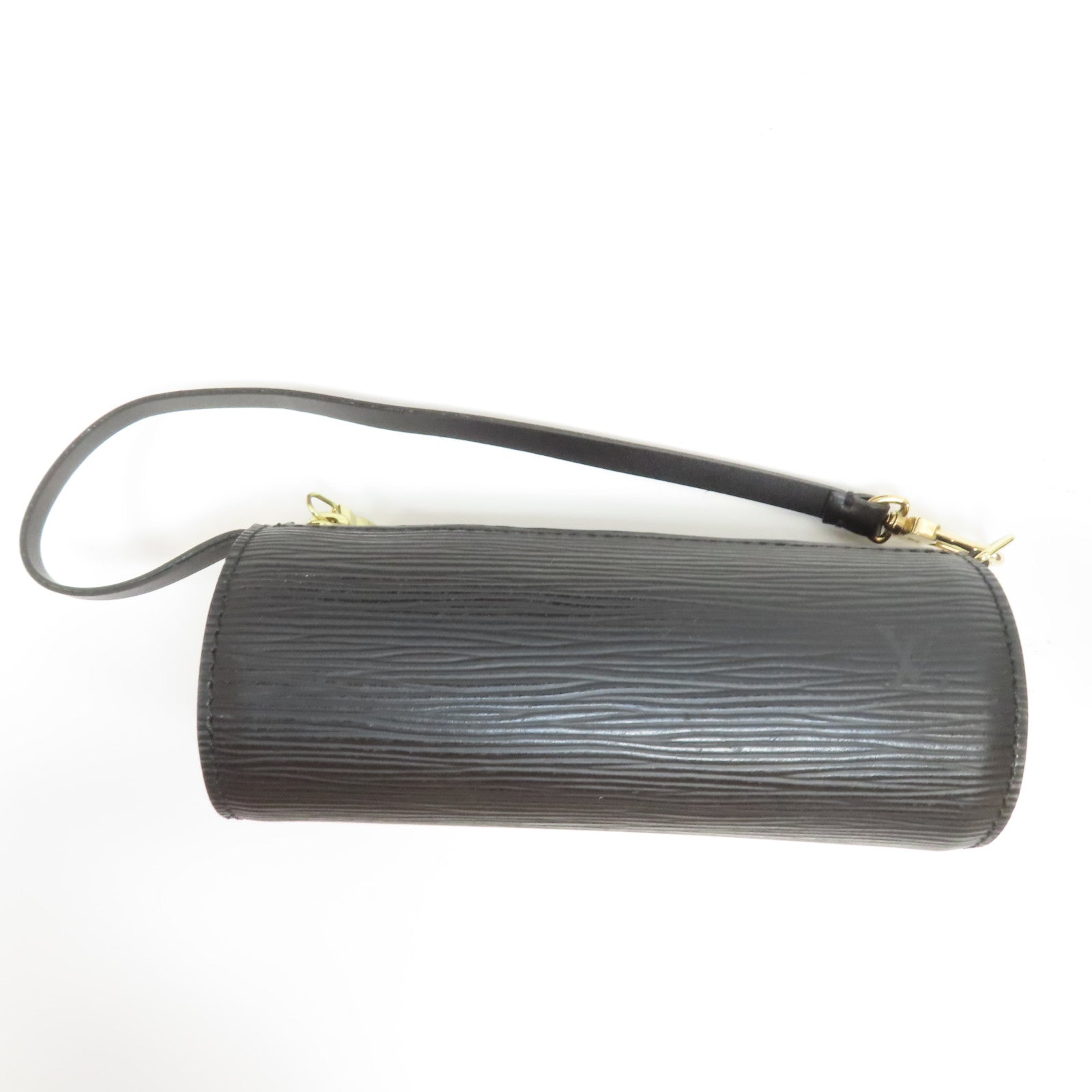 LOUIS VUITTON Epi Soufflot金扣手挽袋黑色