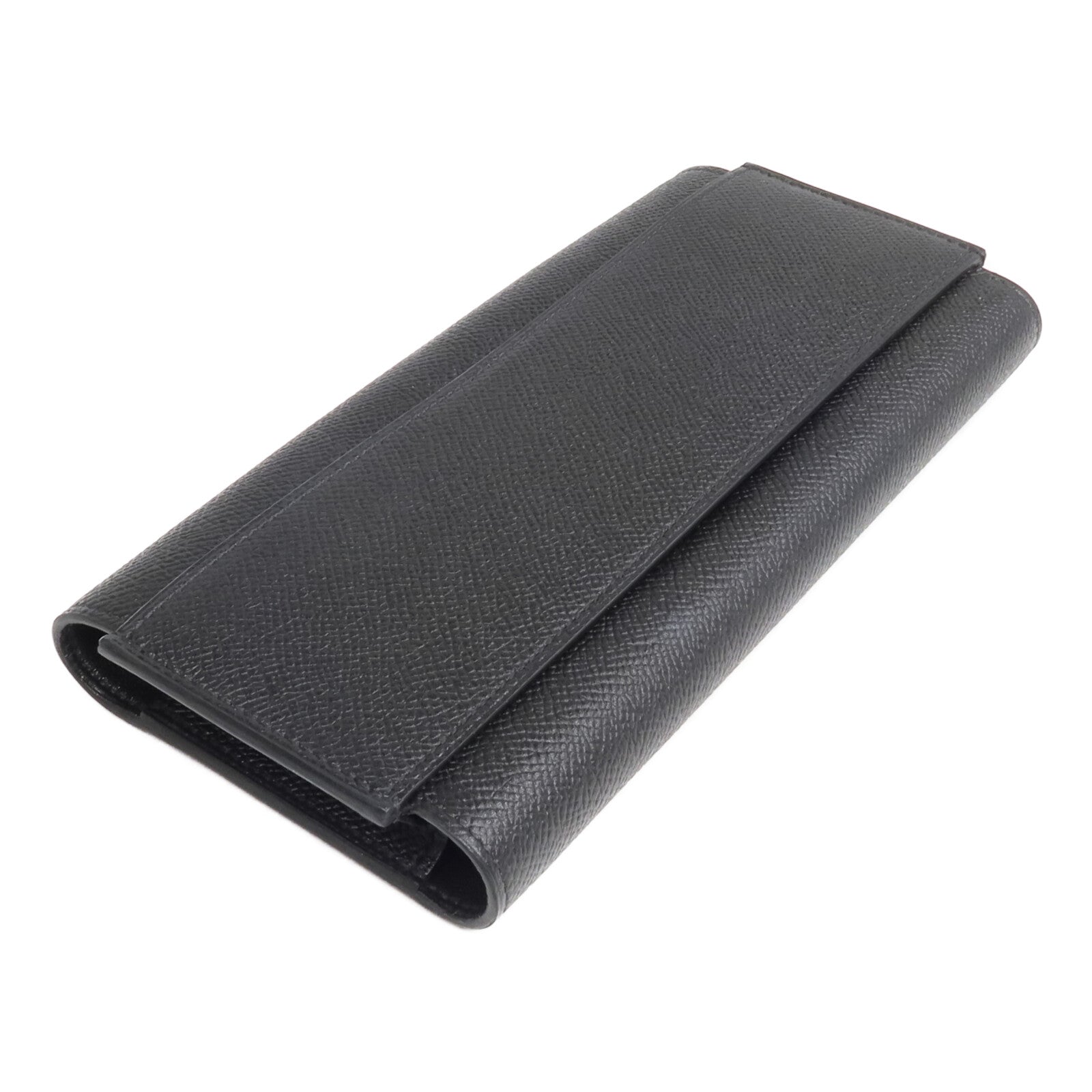 HERMES Epsom皮革Passant Long Wallet長錢包Noir
