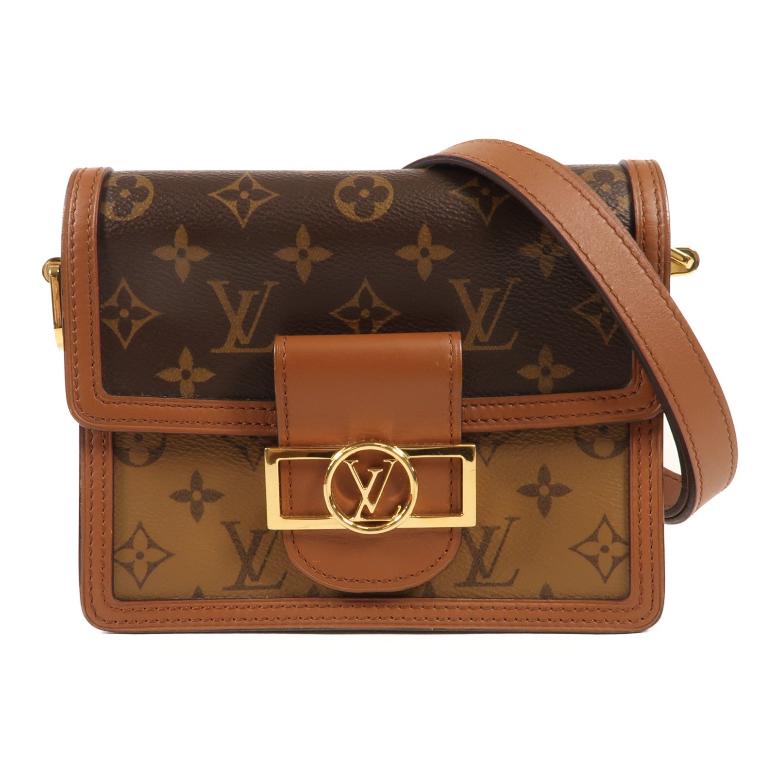 LOUIS VUITTON Monogram Reverse Mini Dauphine肩背袋