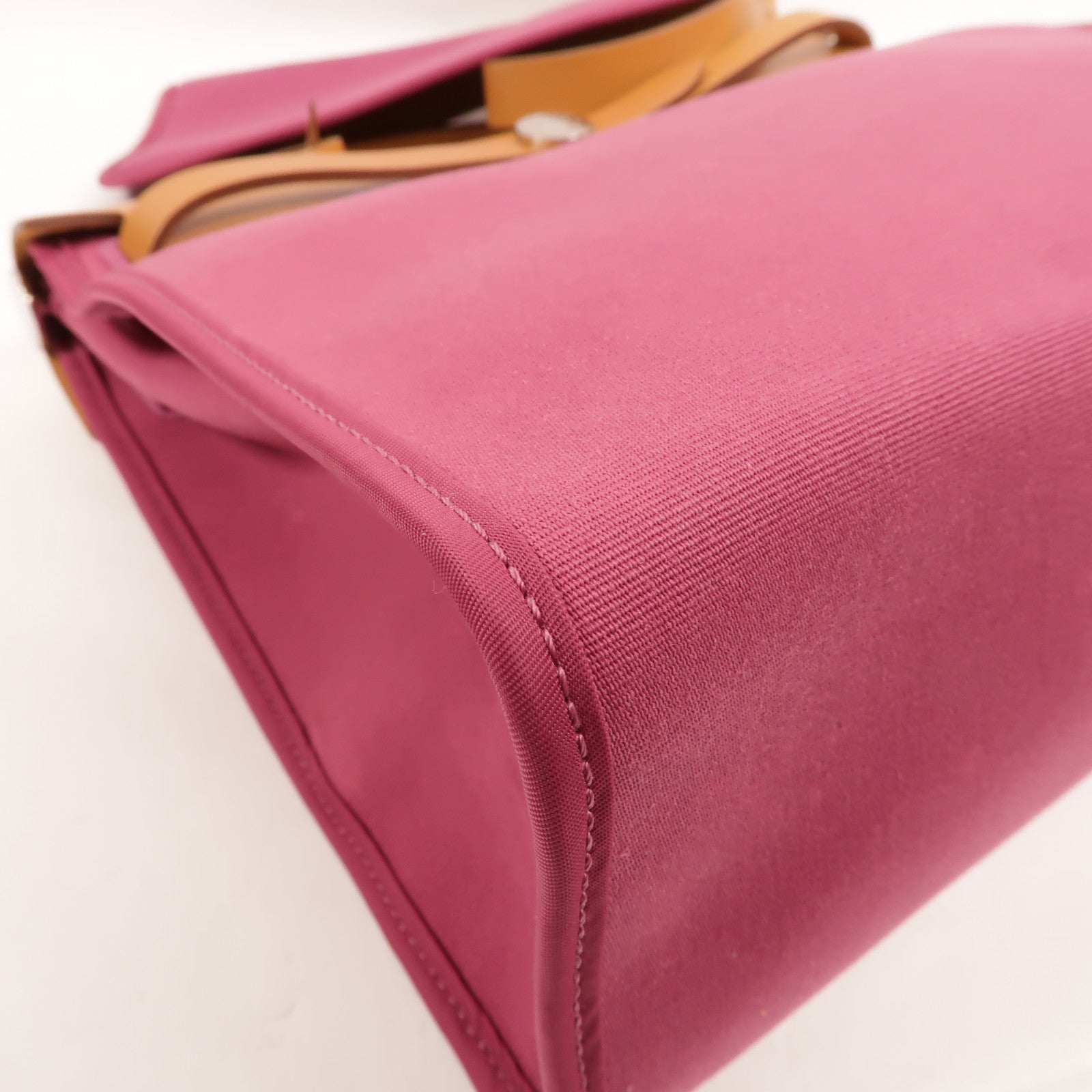 HERMES 帆布Herbag PM手挽肩背兩用袋Fuchsia