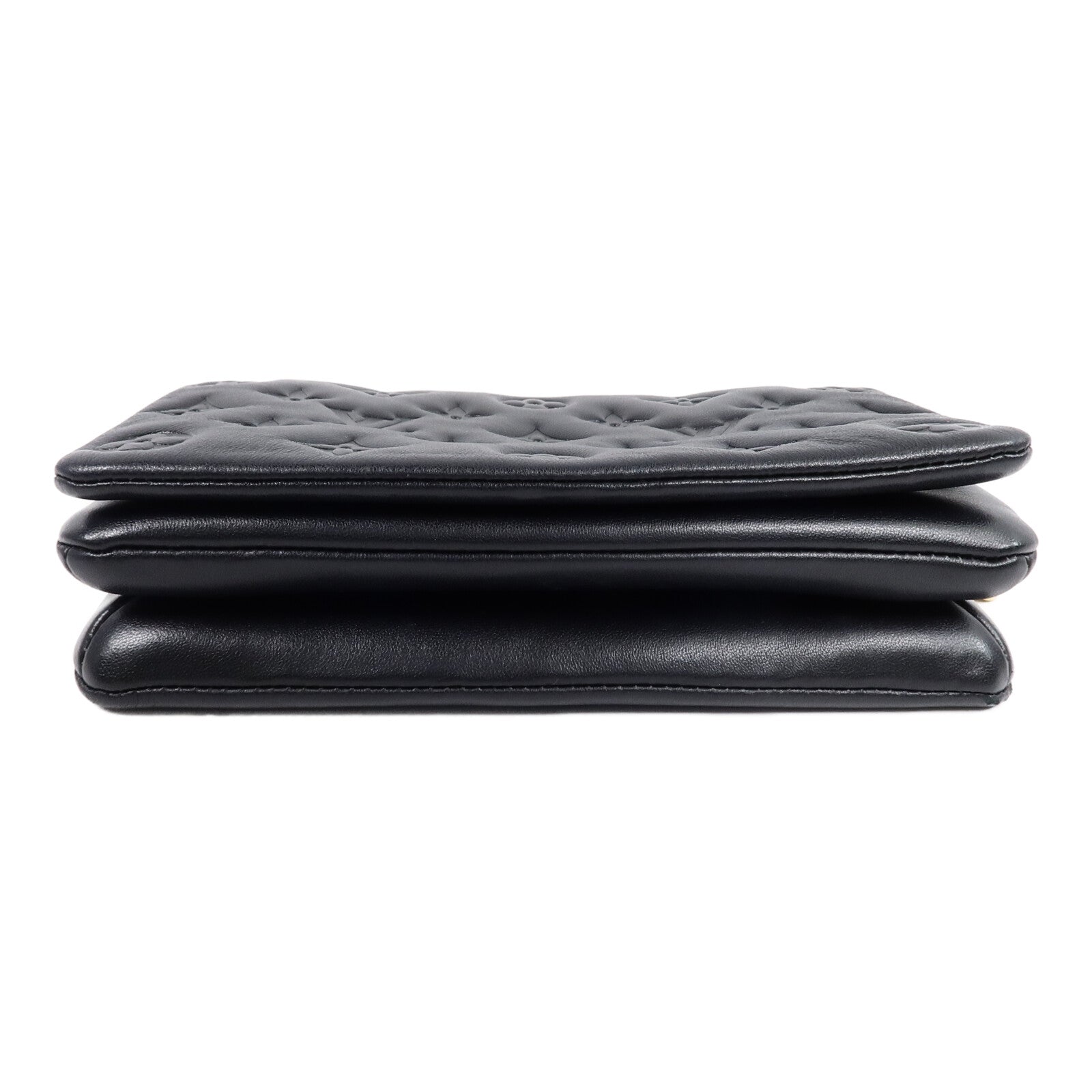 LOUIS VUITTON Monogram Lambskin Pochette Coussin鏈帶肩背袋
