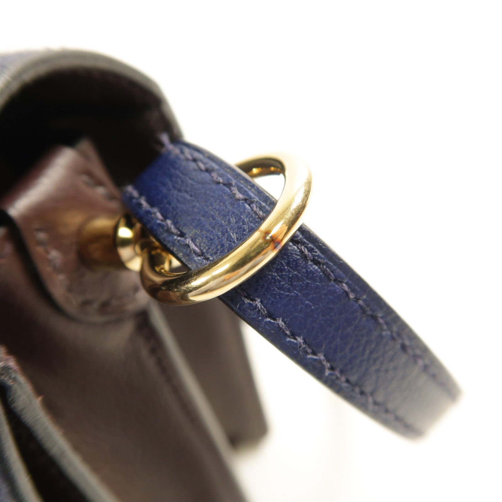 HERMES 【激減優惠】Evercolor皮革Mini Roulis金扣肩背袋Bleu Saphir
