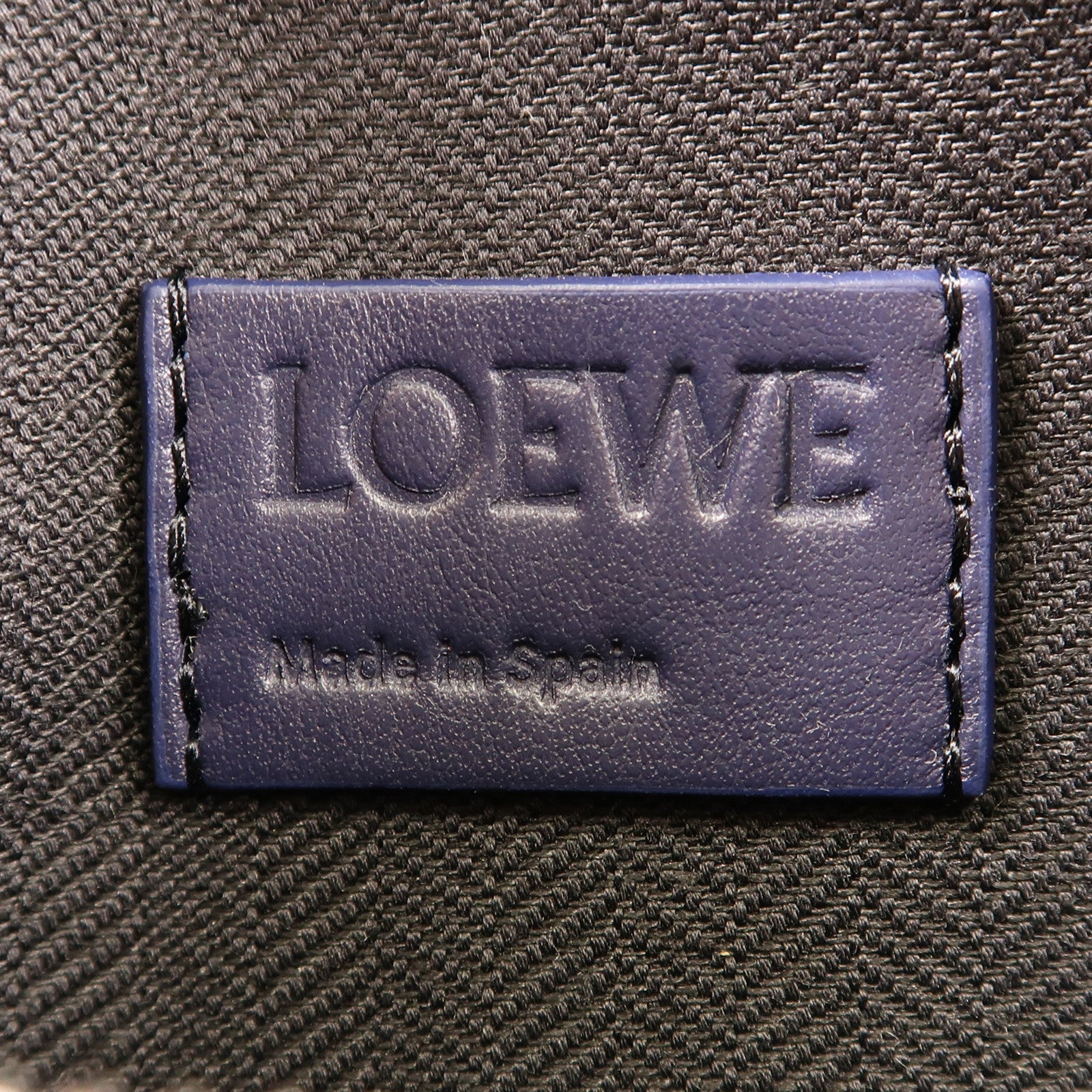 LOEWE SHW Puzzle Fold Pouch C510WBPX014467 Calfskin Leather Navy