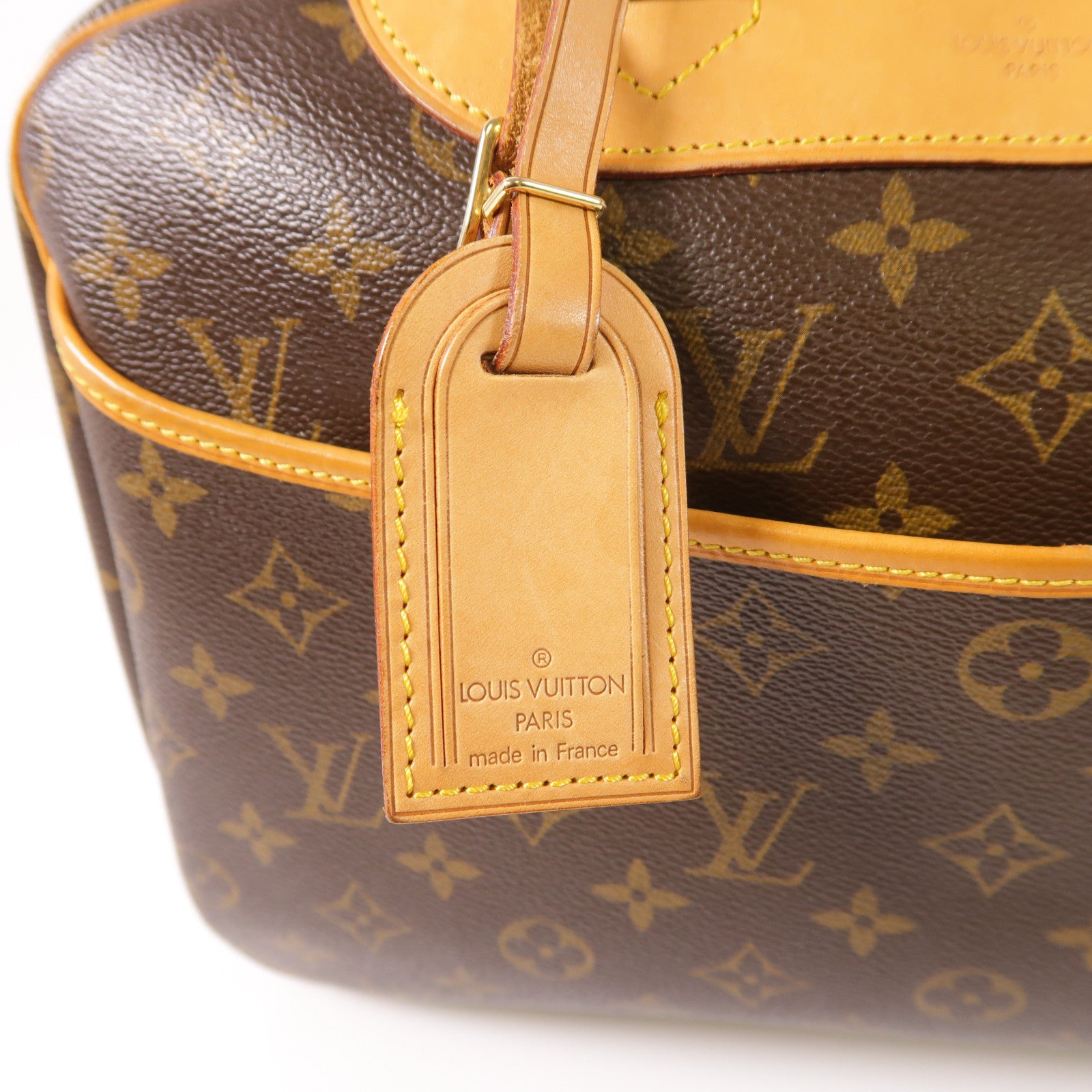 LOUIS VUITTON LV GHW Deauville Handbag M47270 Monogram Brown